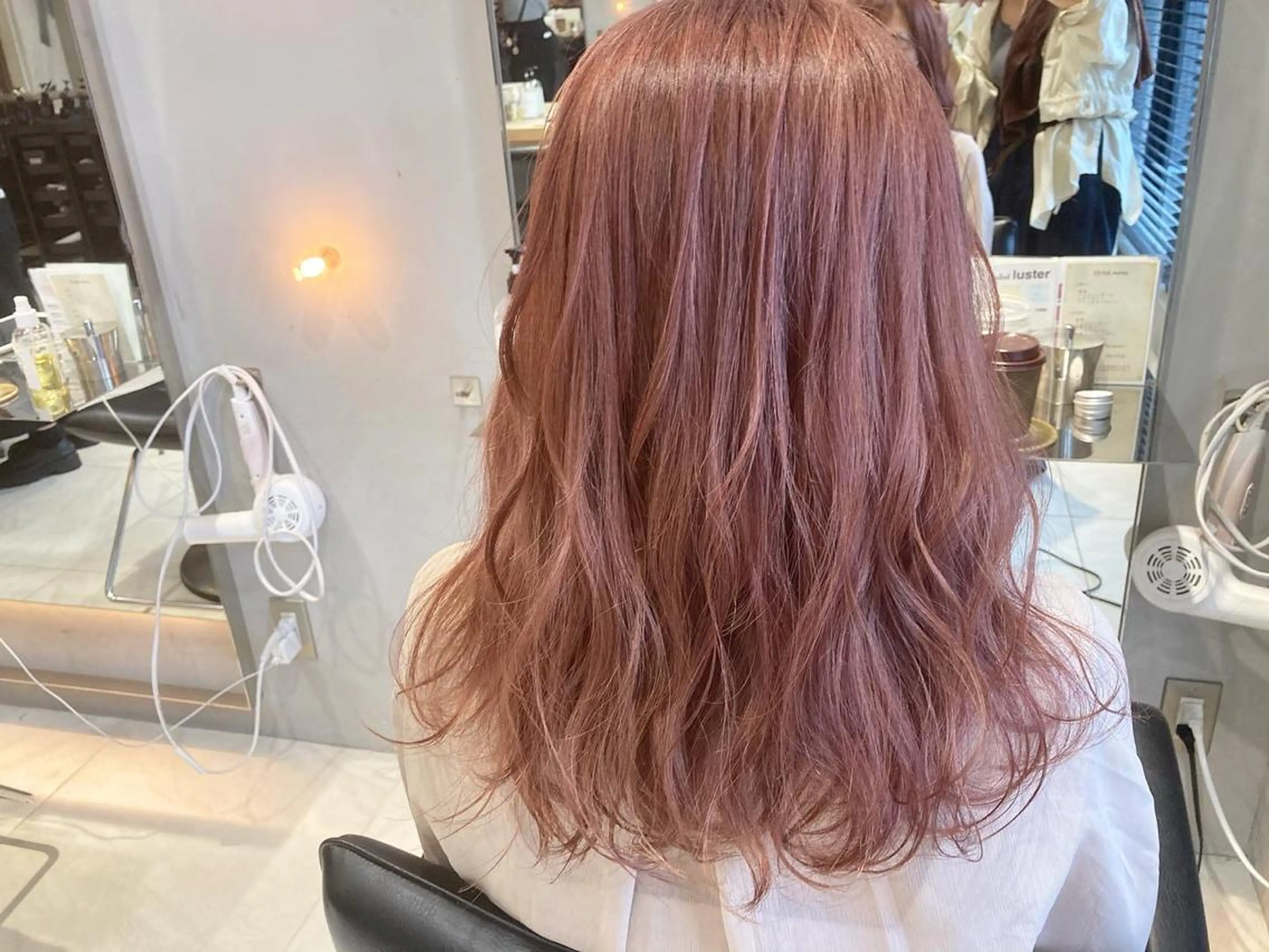 ミディアム カラー ハイトーンカラー ピンクカラー オリーブ透明感カラー 表参道/MIKUのヘアスタイル