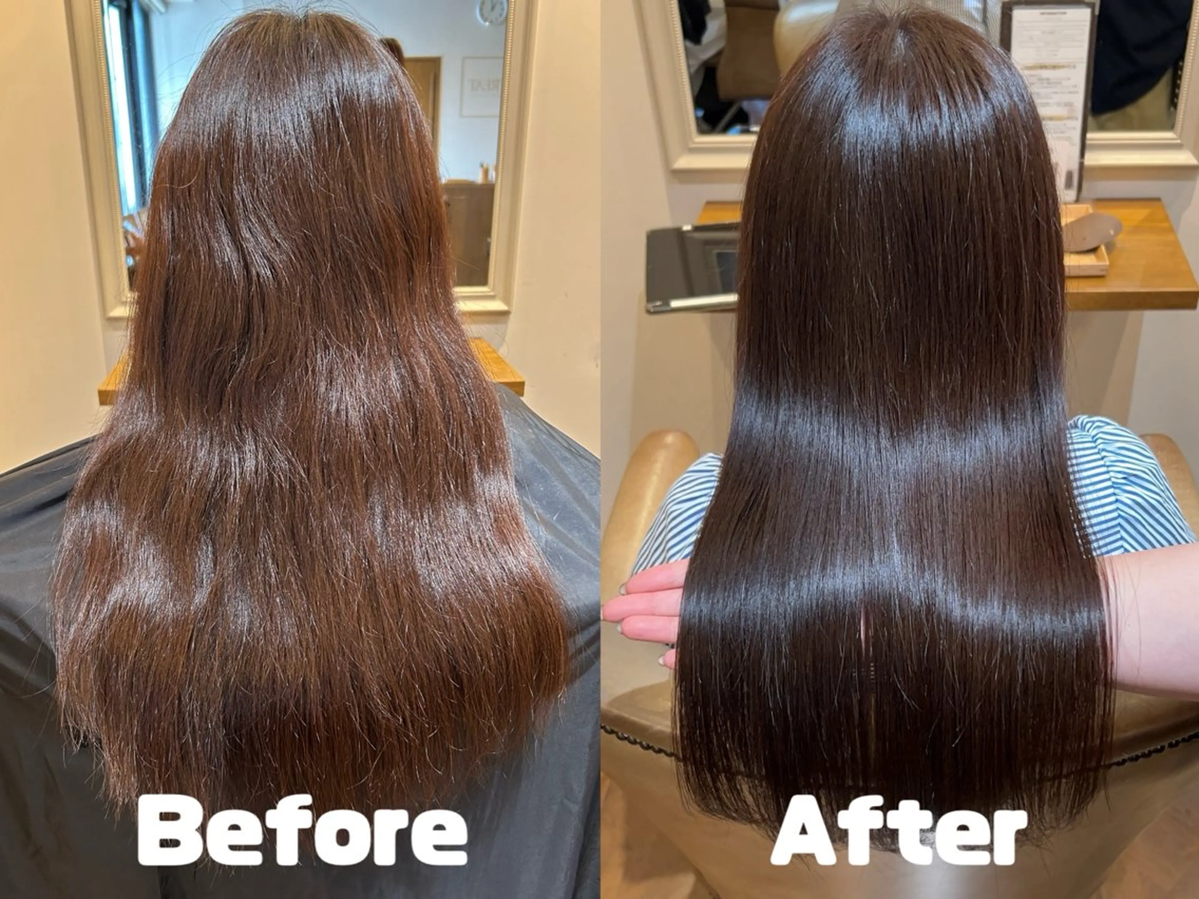 ロング あべ しおりのヘアスタイル