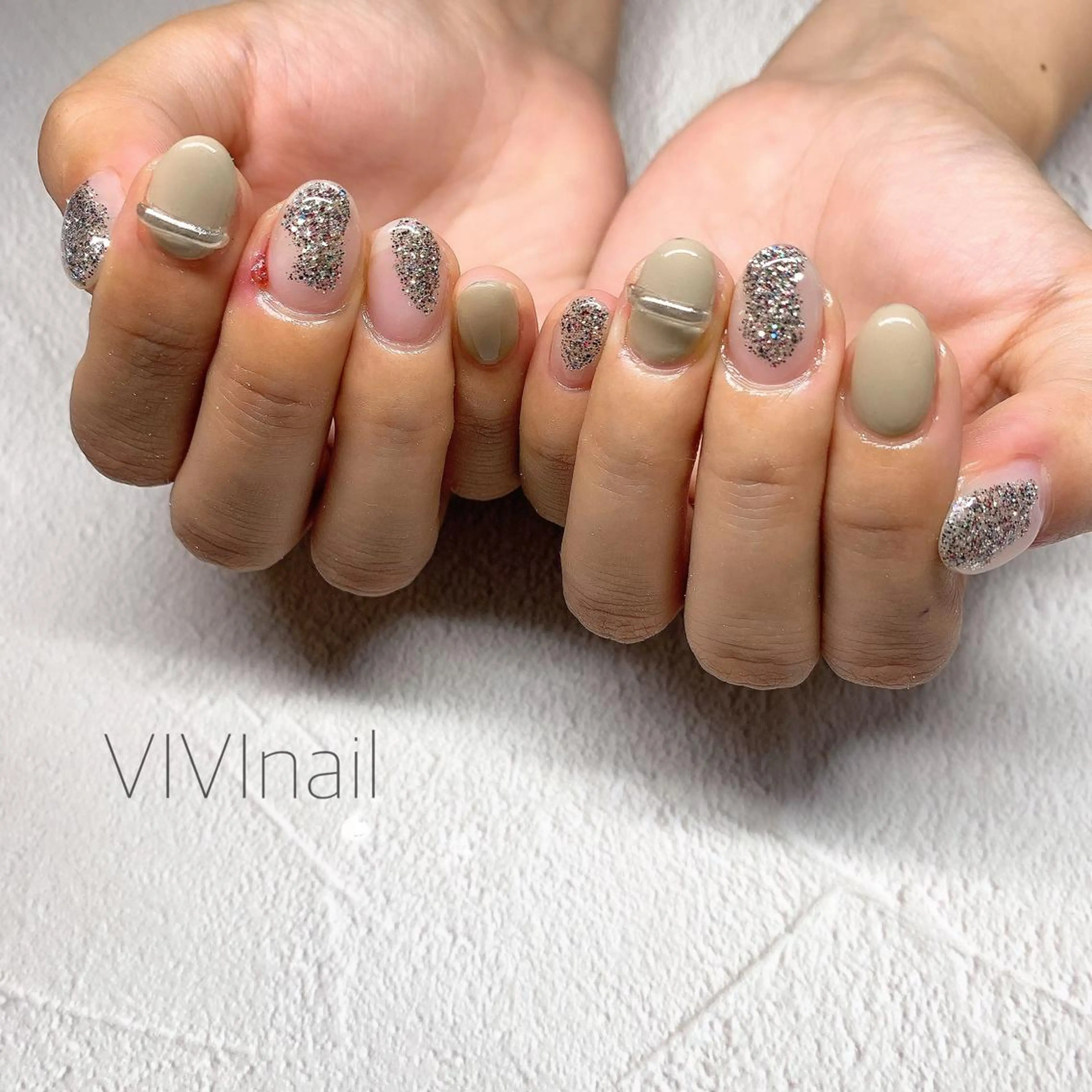 ネイル ラメ(グリッター) ハンドネイル vivi nailのネイルデザイン