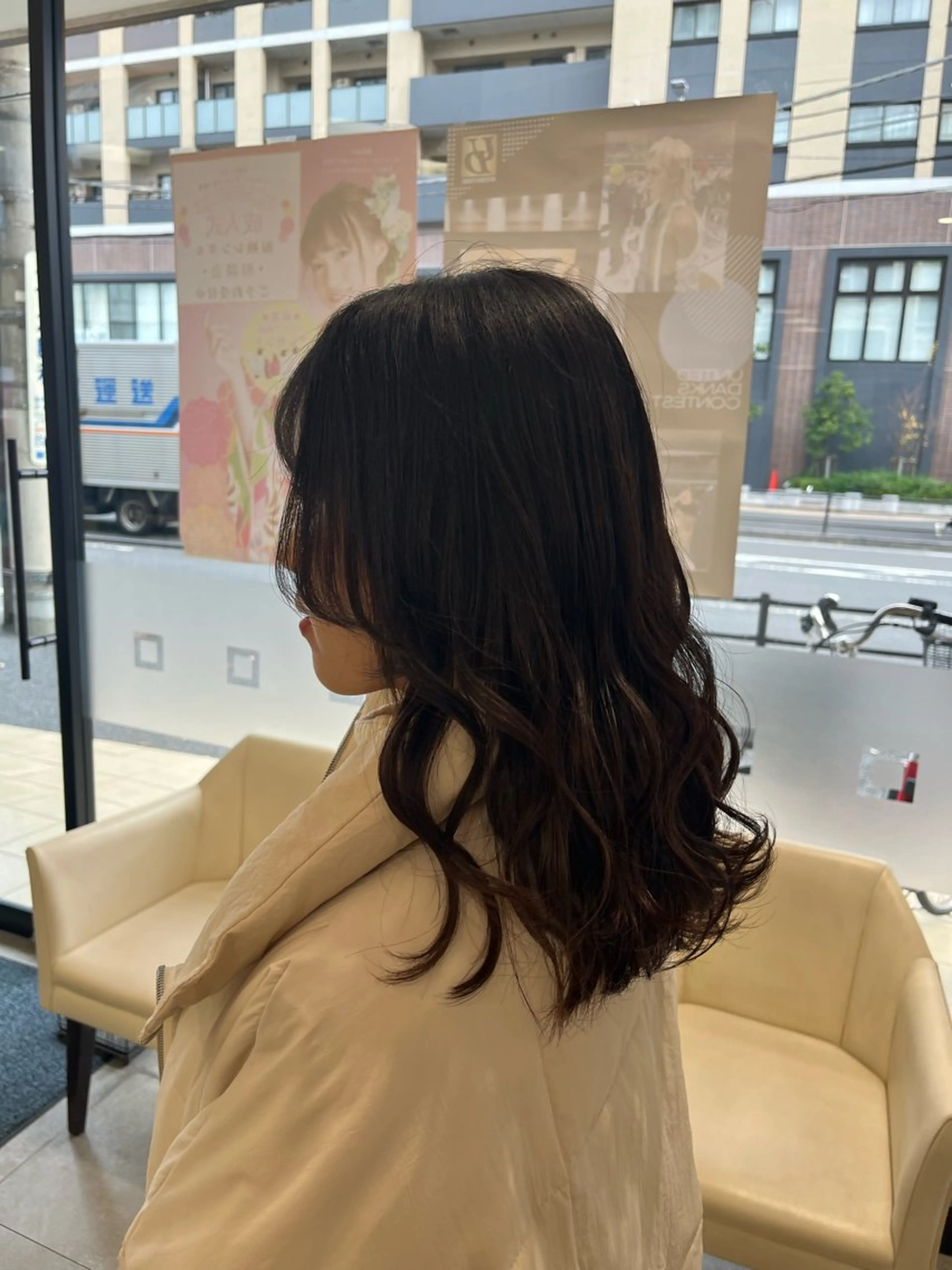 セミロング カット バレイヤージュ/ヘア アレンジ/shionのヘアスタイル