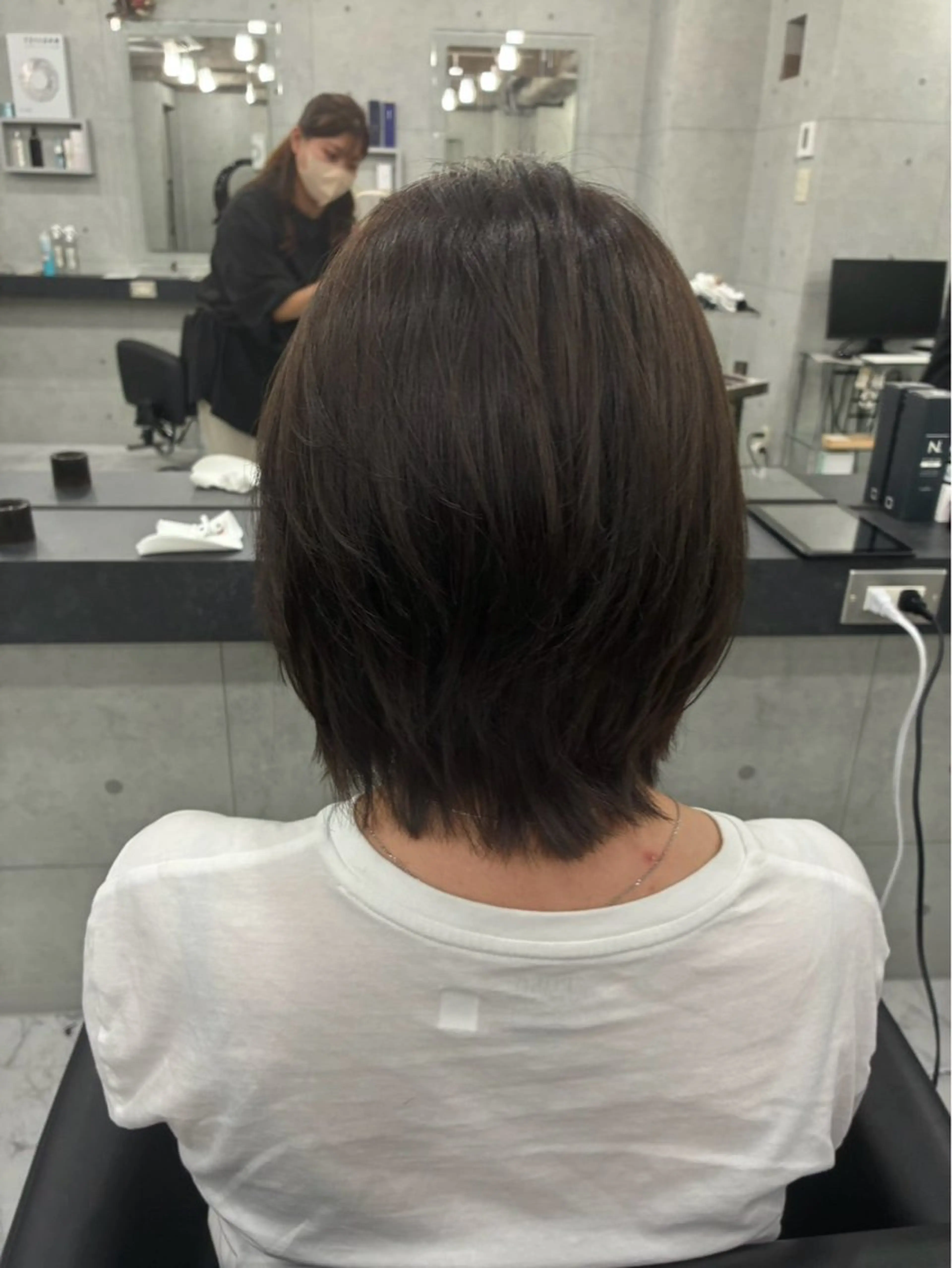 ショート カラー ショートボブ オリーブカラー ボブ ショートヘア カット ヘアカラー トリートメント Endearing 北澤那未🌟銀座のヘアスタイル