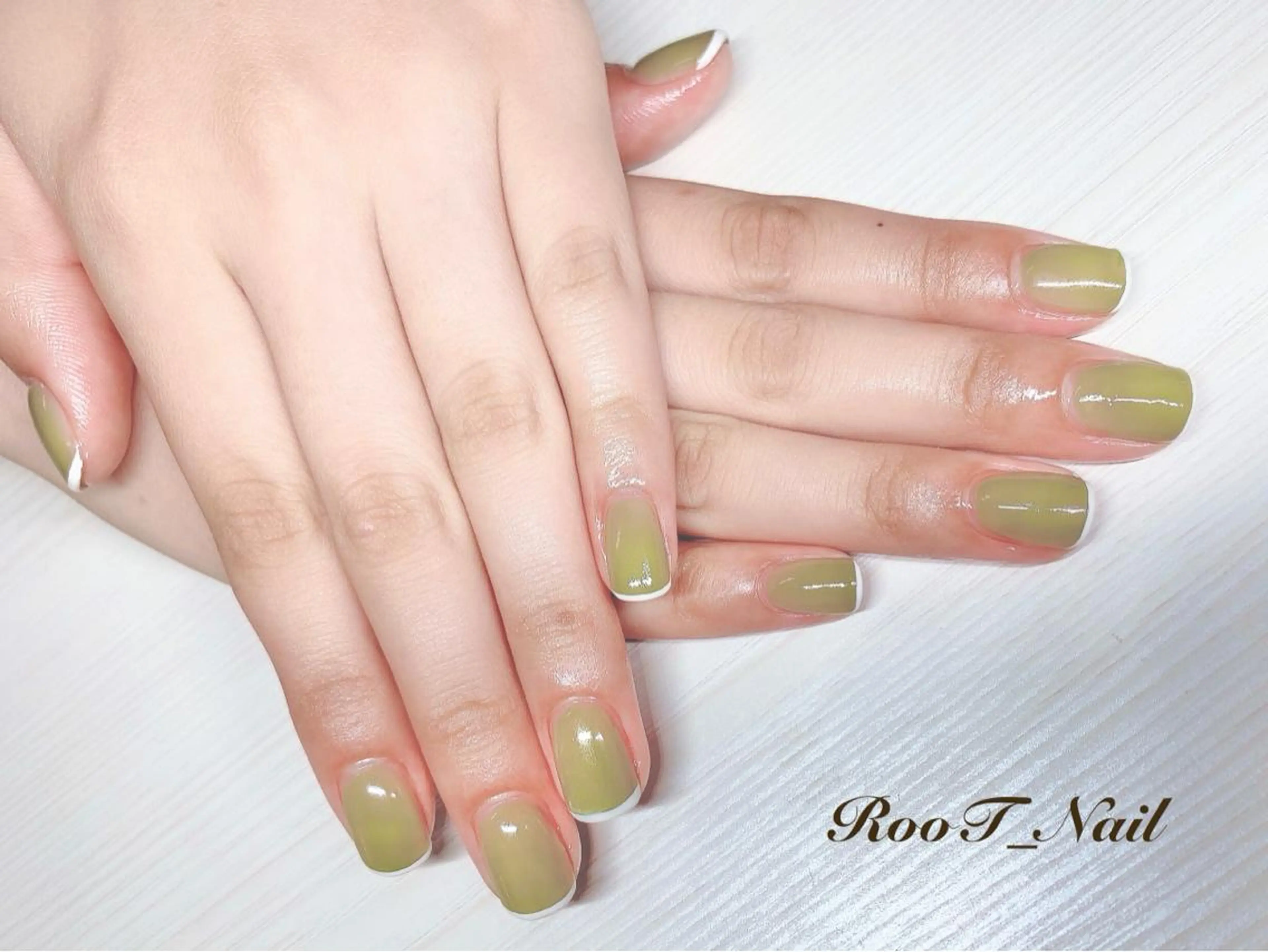 メンズ キッズ ネイル フレンチネイル ピスタチオネイル RooT Nailのネイルデザイン