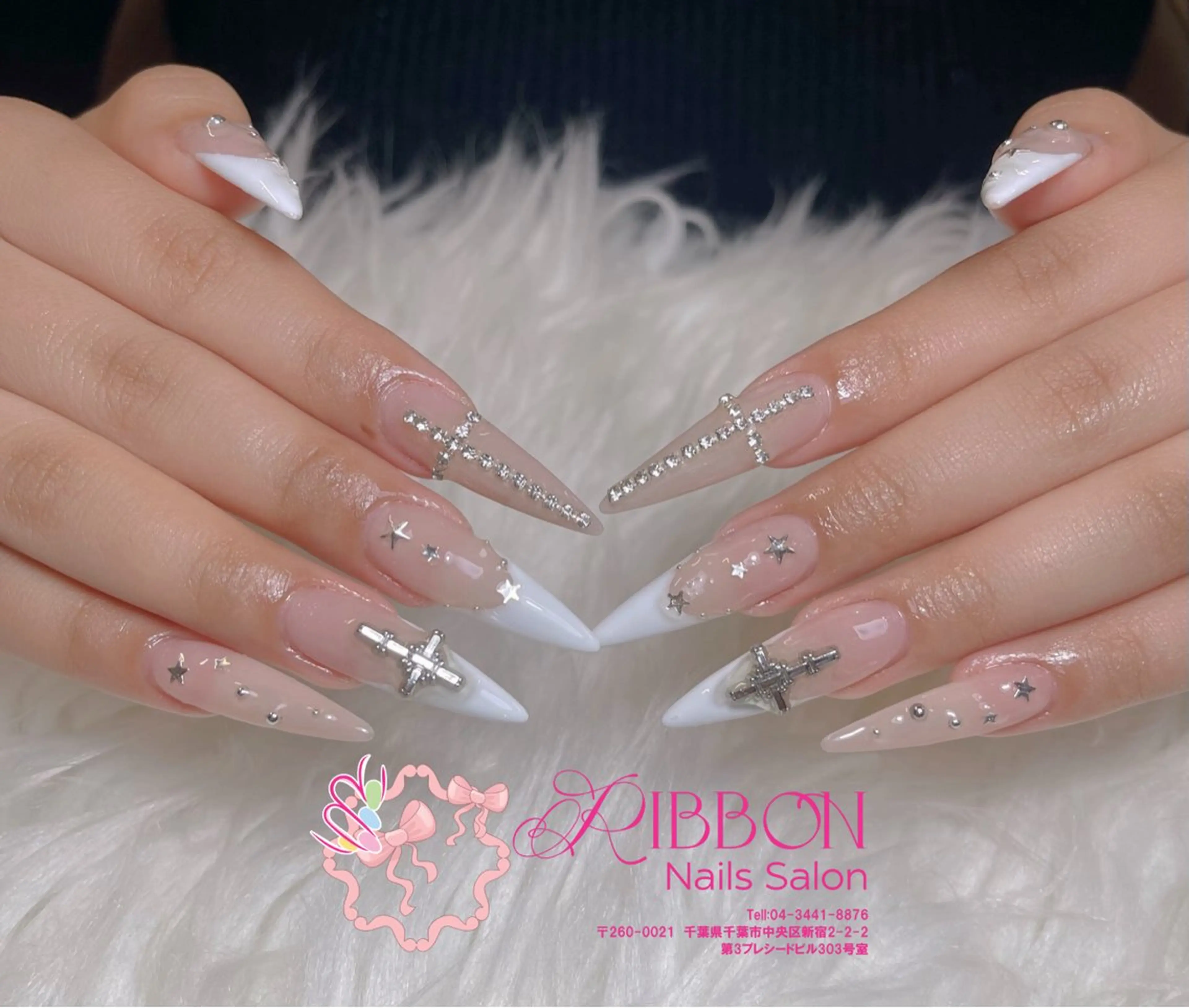 ネイル フレンチネイル ジェルネイル マグネットネイル 持ち込み ニュアンスネイル ハンドネイル Ribbonnail salonのネイルデザイン