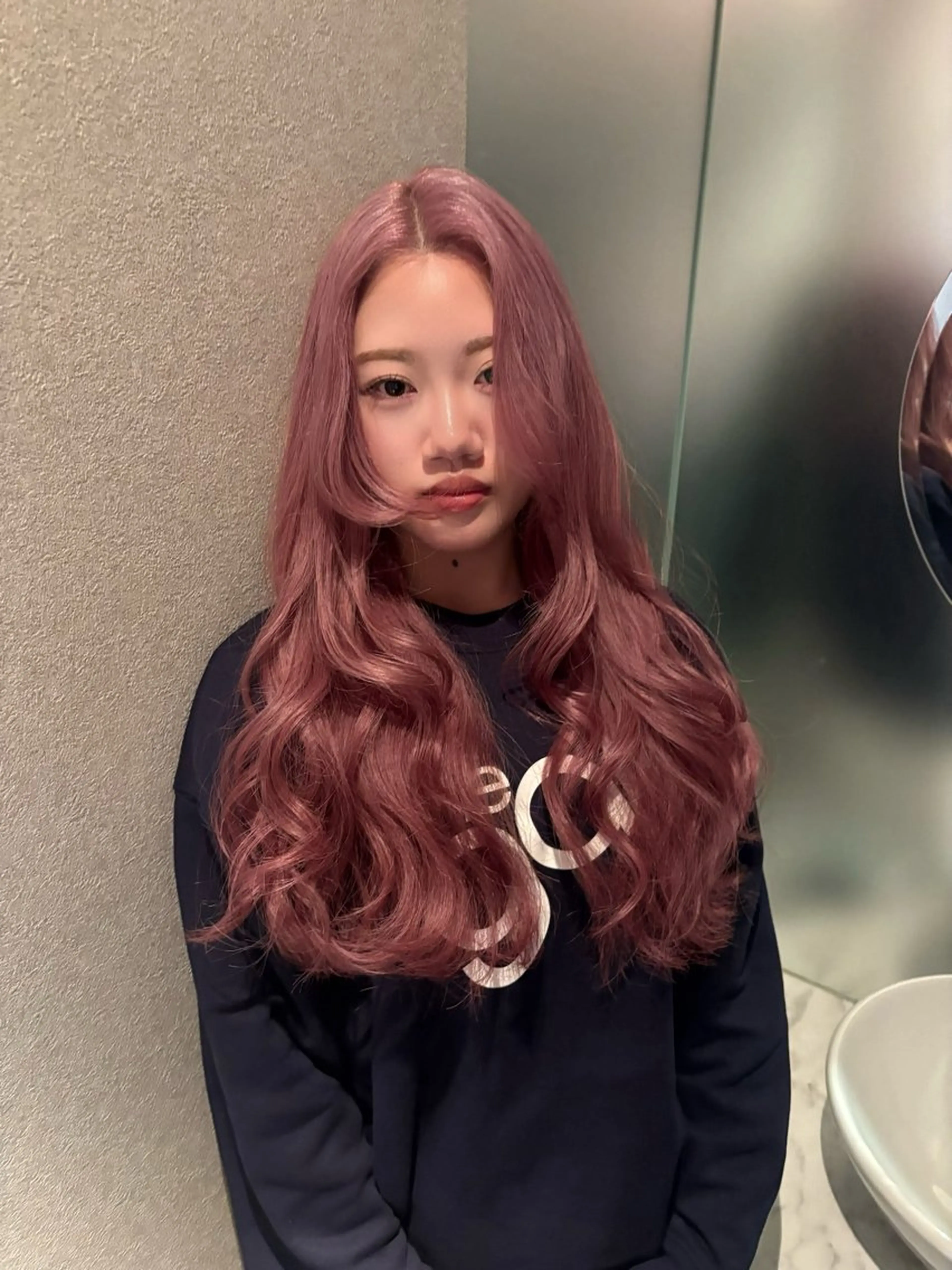 ロング カラー ヘアアレンジ ハッシュカット/ ミルクティー/ みうのヘアスタイル