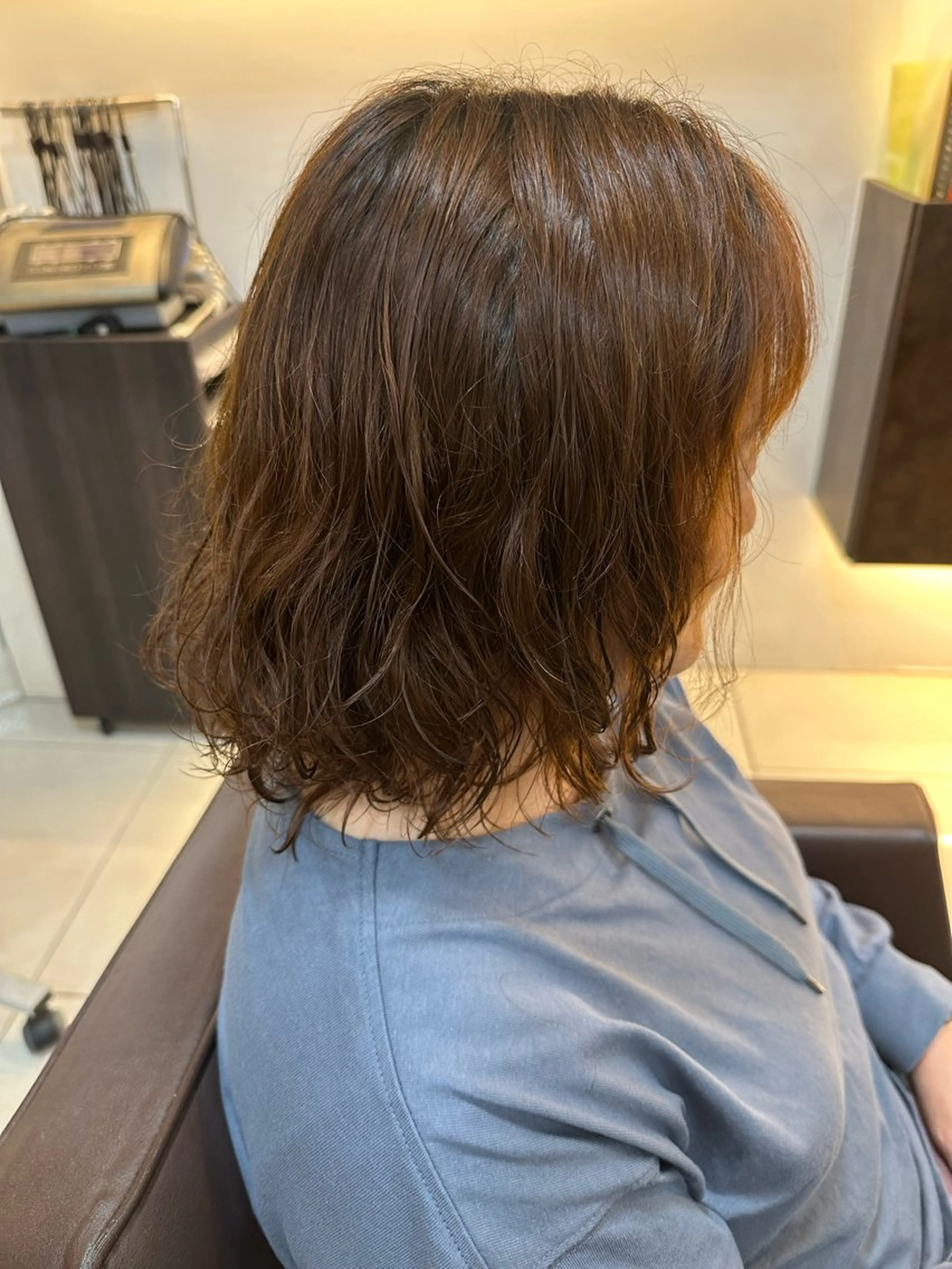 ミディアム 海外風センターパート 健人のヘアスタイル