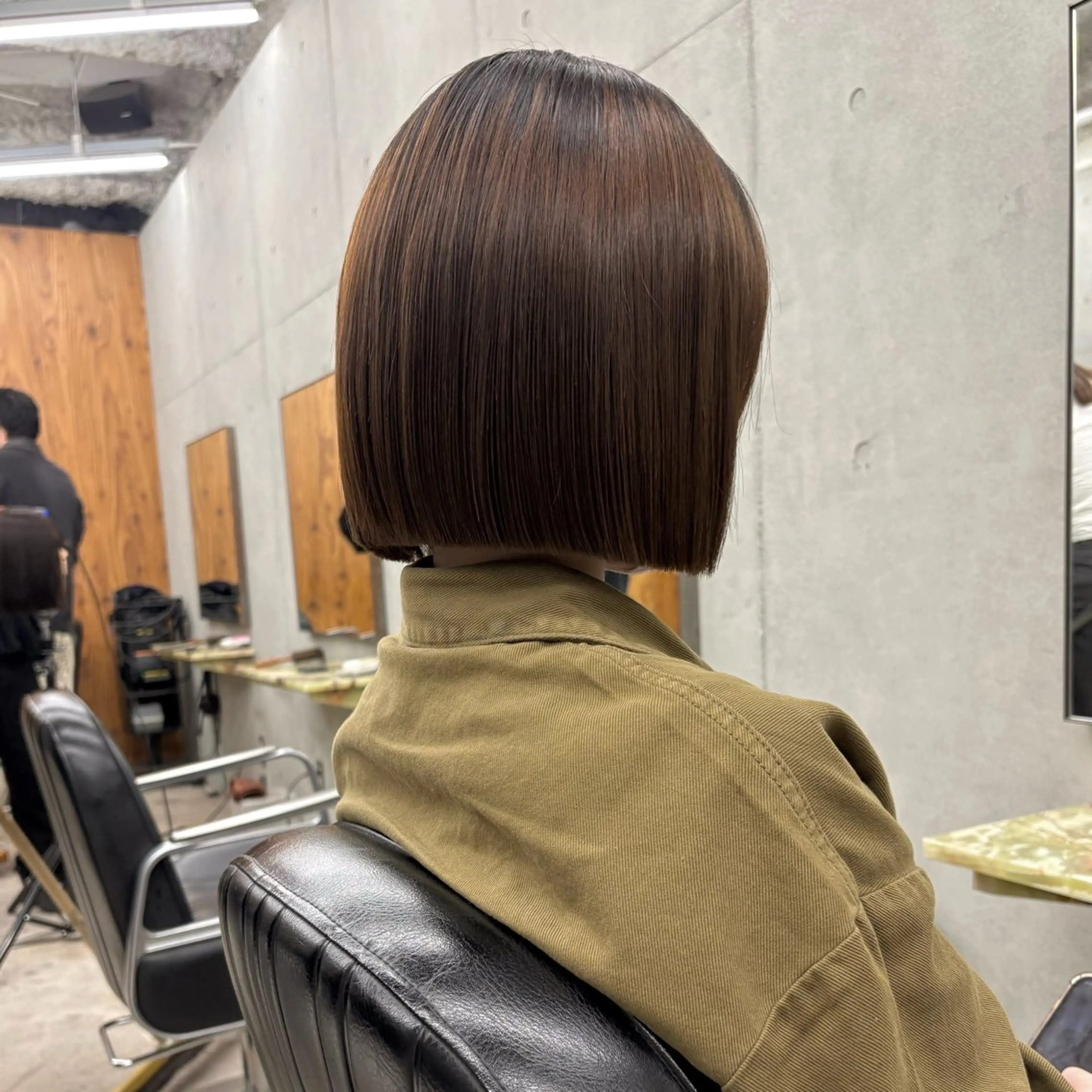 ショート ボブ 顔まわりレイヤー レイヤーカット 暖色/ブラウン/ 透明感/ゆうかのヘアスタイル