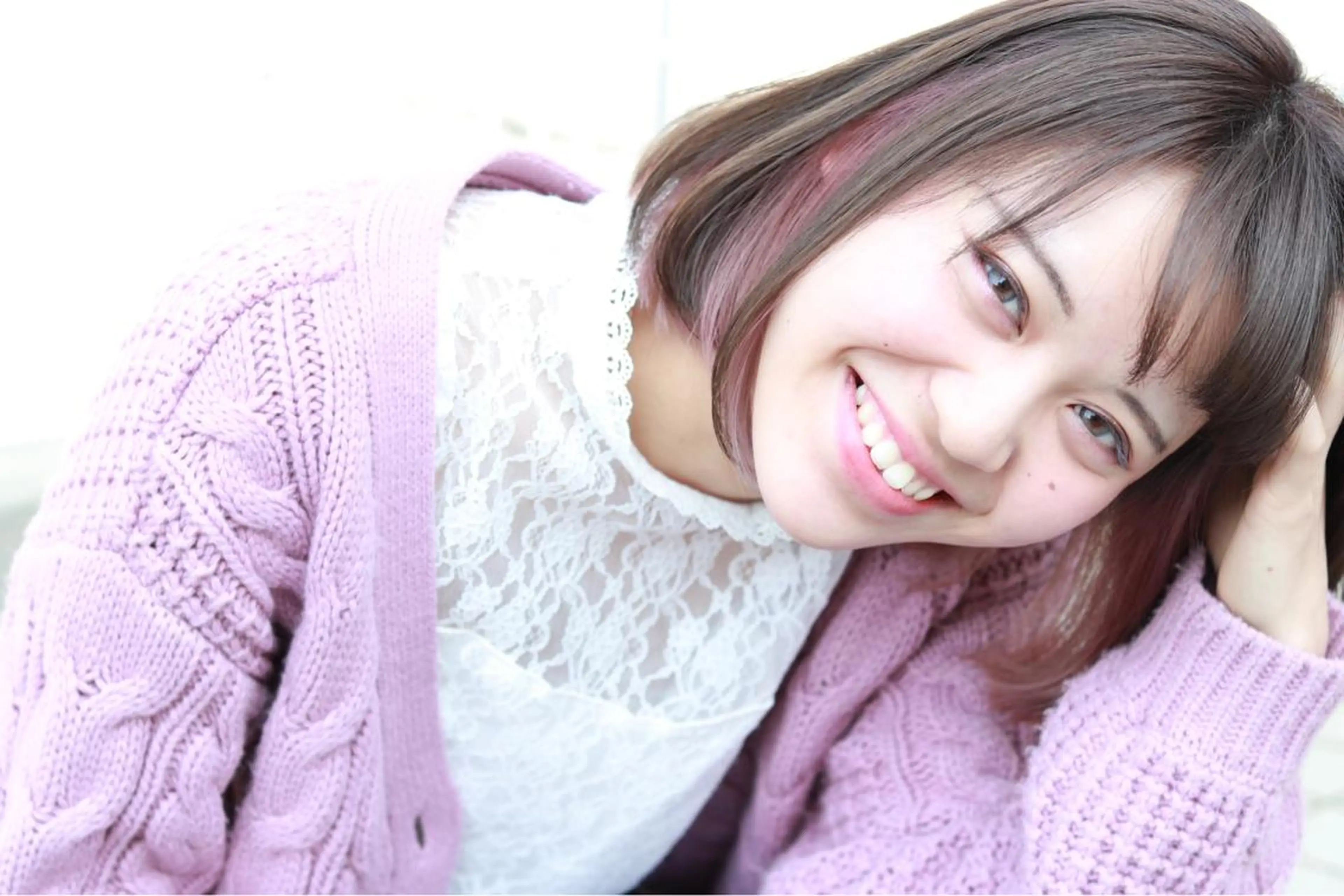 ショート パープルカラー ボブ 杉若 利彦のヘアスタイル