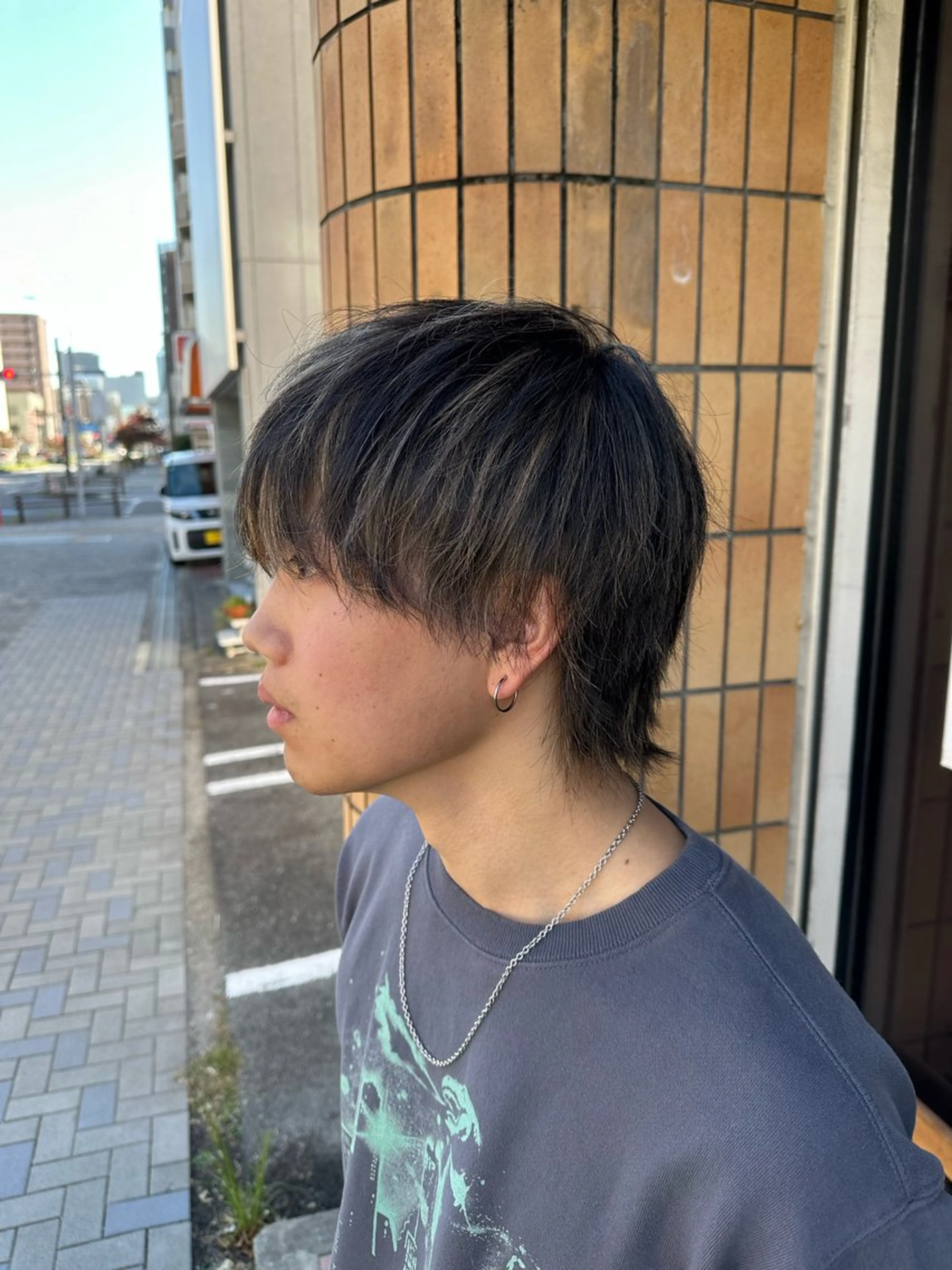 ショート カラー メンズ メンズハイライト マッシュ ハイライトカラー ハイライト カット ヘアカラー ハヤシカズキ/カラー ✂/メンズパーマのヘアスタイル