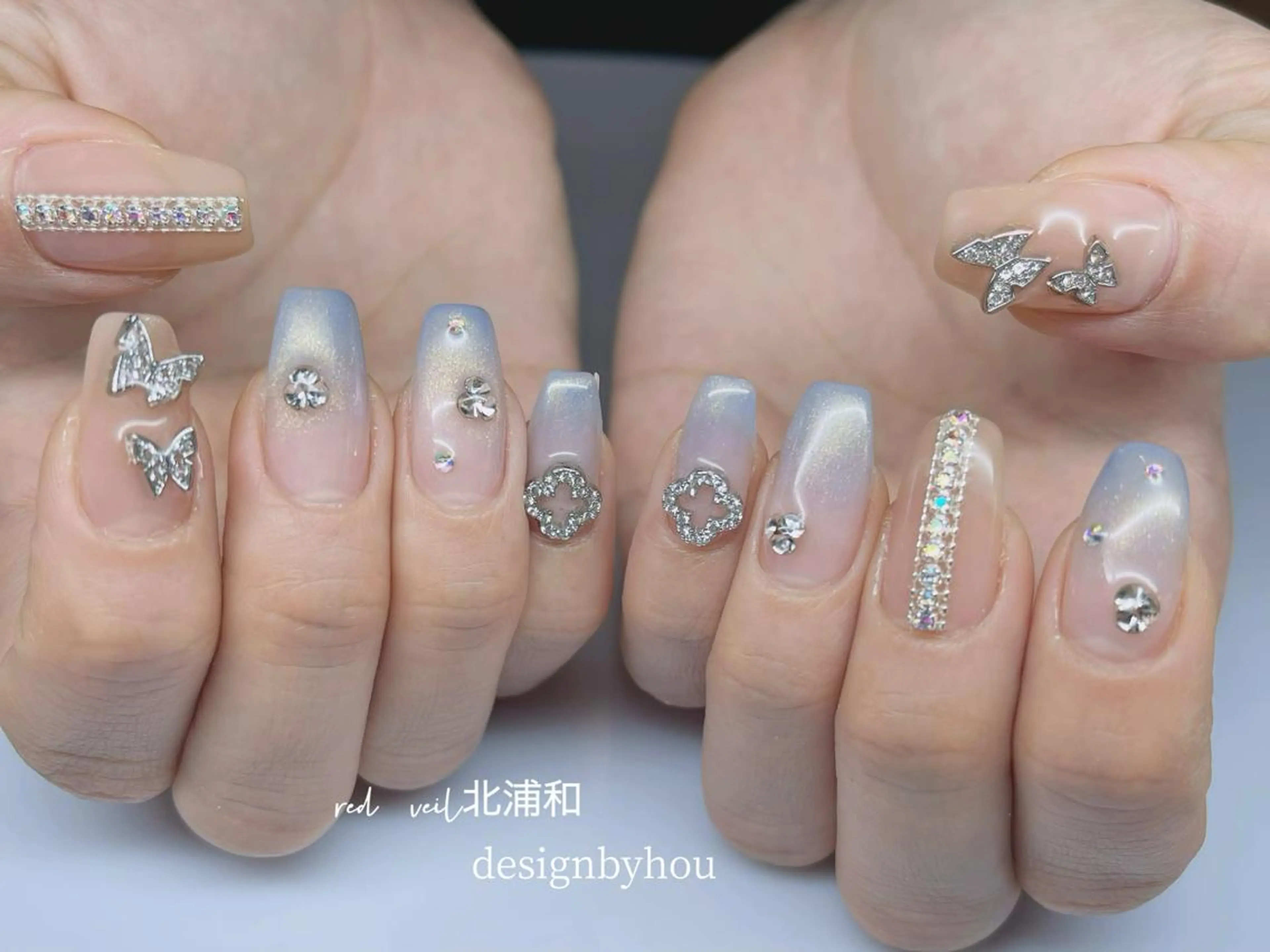 セミロング ネイル ハンドネイル 長さ出し専門 nynaのネイルデザイン