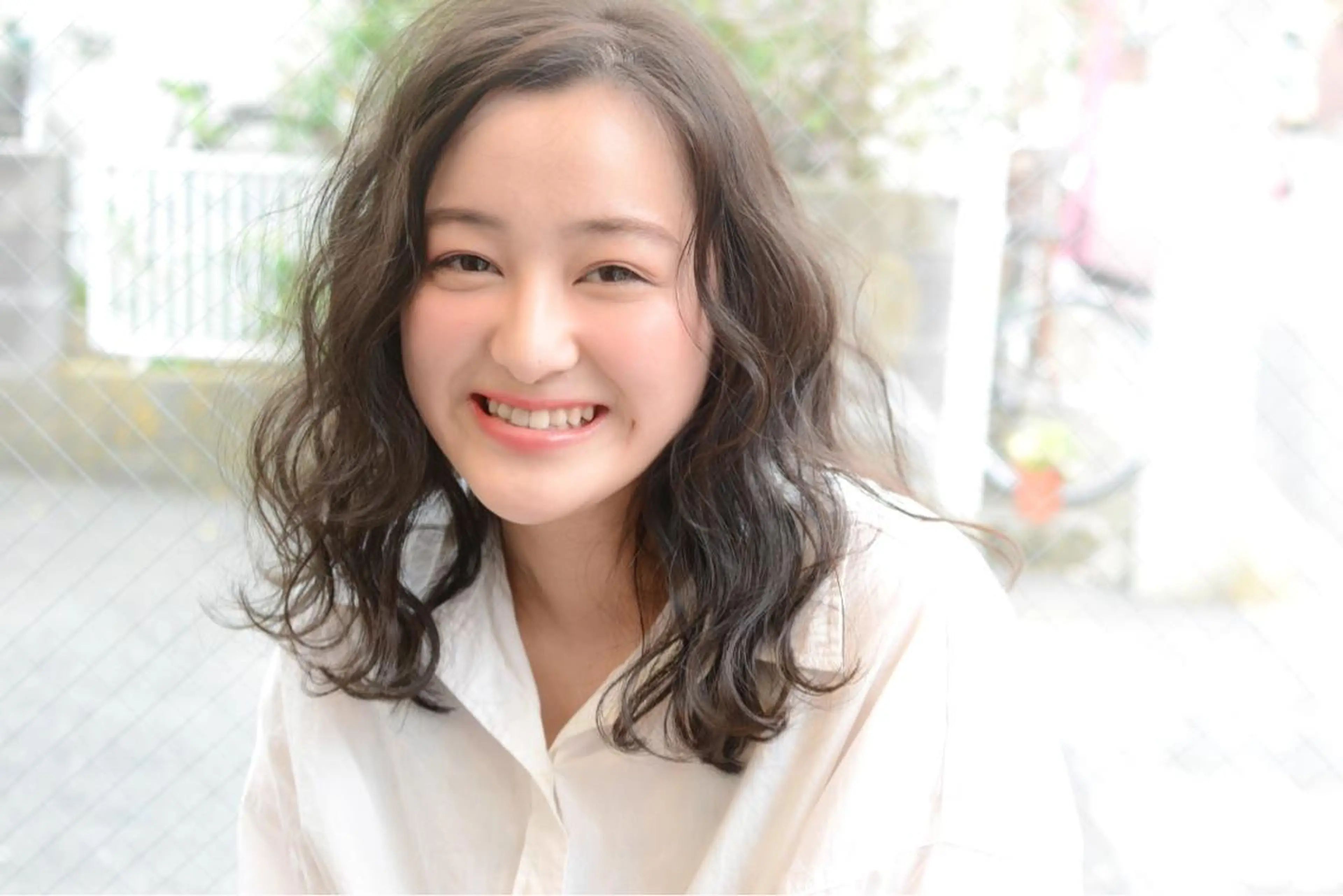 セミロング カラー ヘアアレンジ 榎園 由美のヘアスタイル