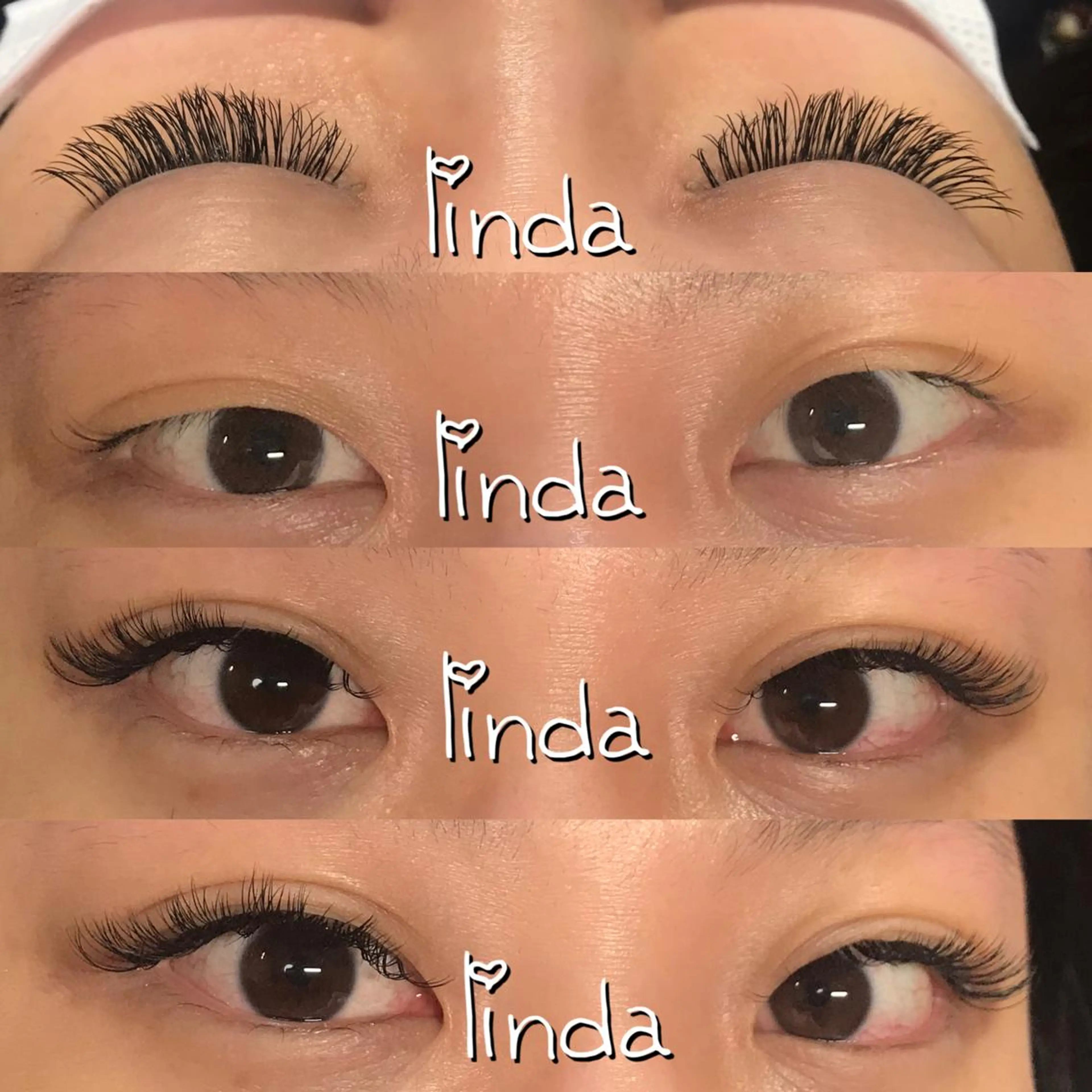 マツエク・マツパ 付け放題 フラットラッシュ linda lashesのマツエク・マツパデザイン