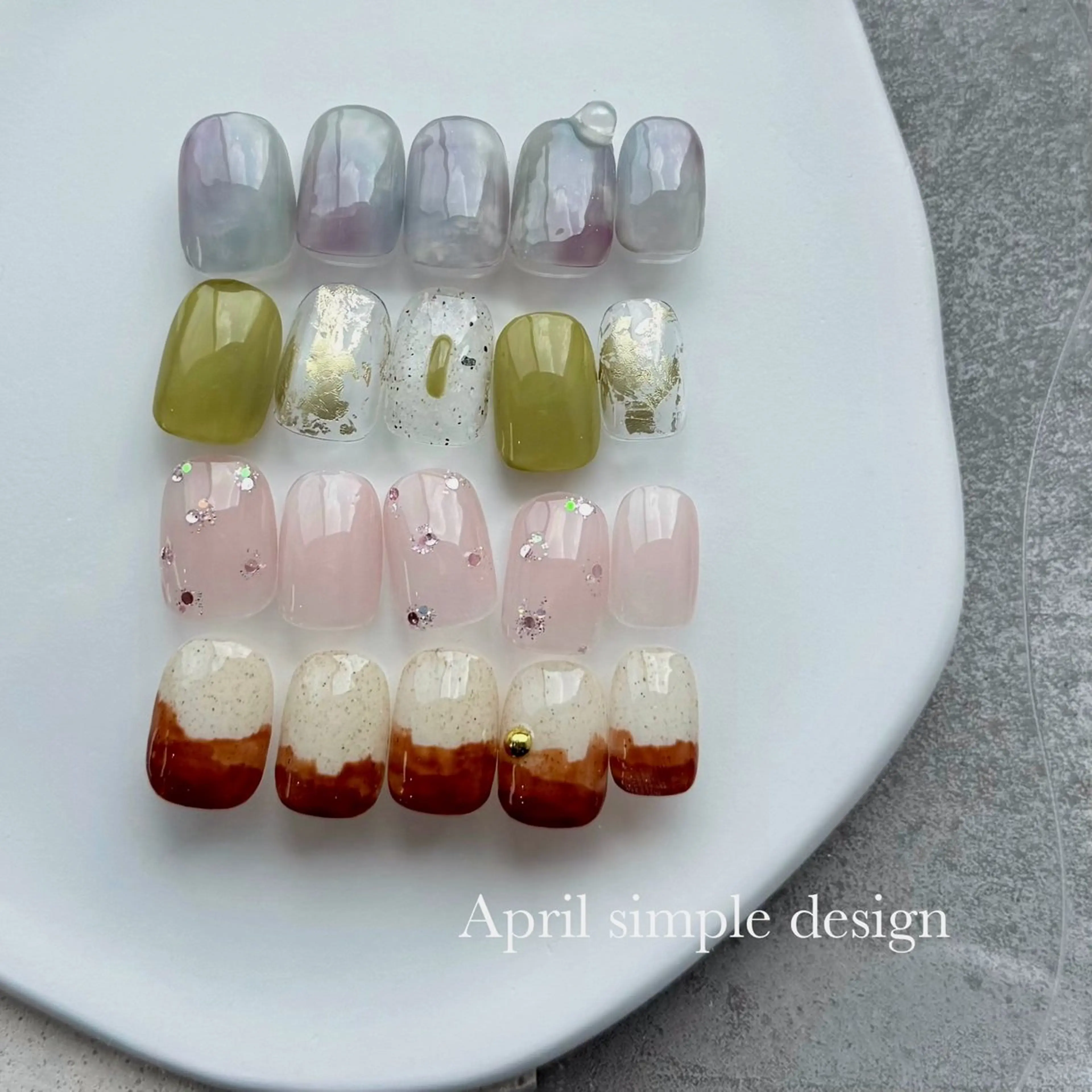 ネイル アートネイル ジェルネイル 持ち込み ニュアンスネイル パラジェル ハンドネイル norme_ akiのネイルデザイン