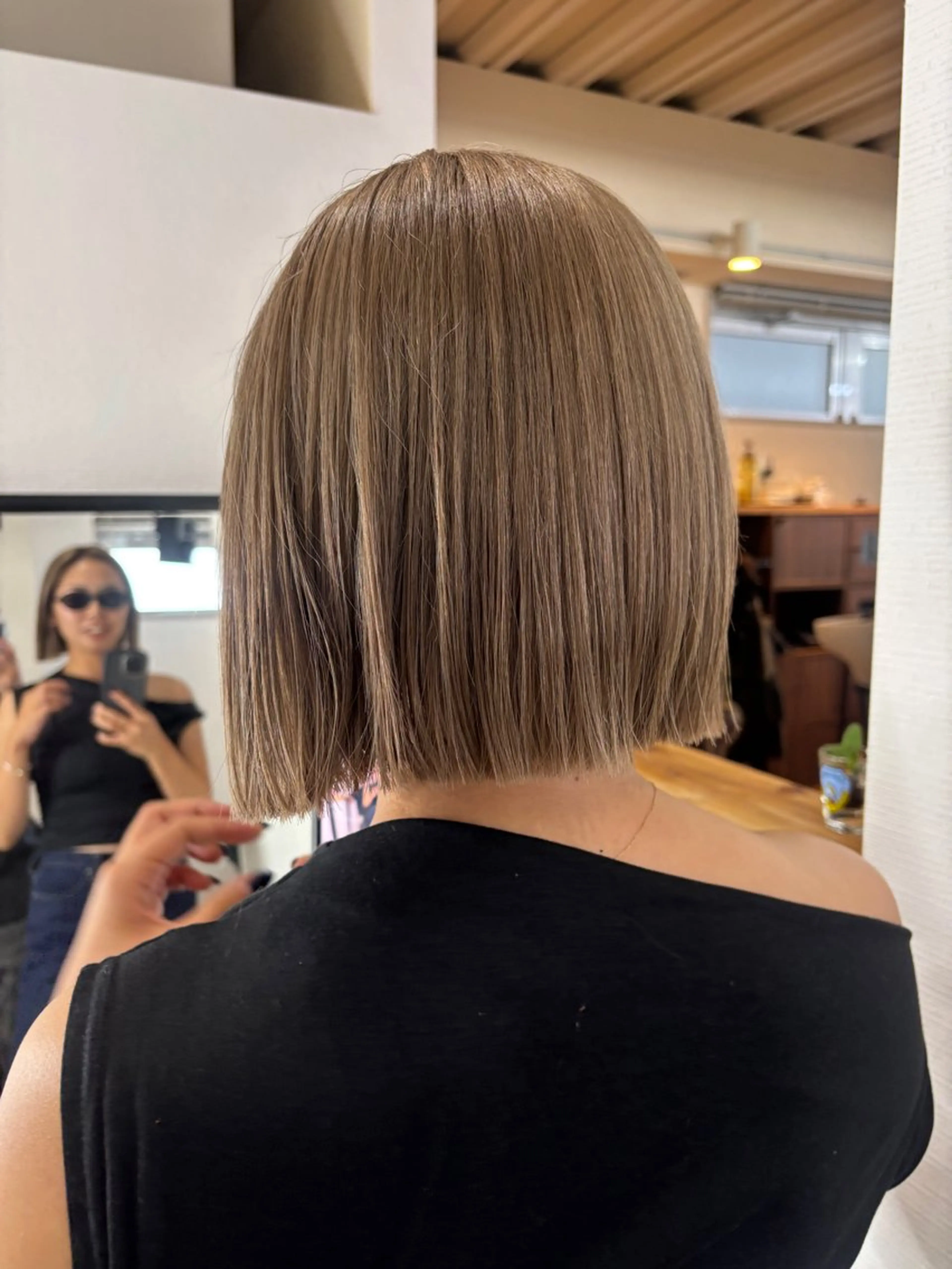 ミディアム こむぎ/ky-go6 ボブ/レイヤーのヘアスタイル