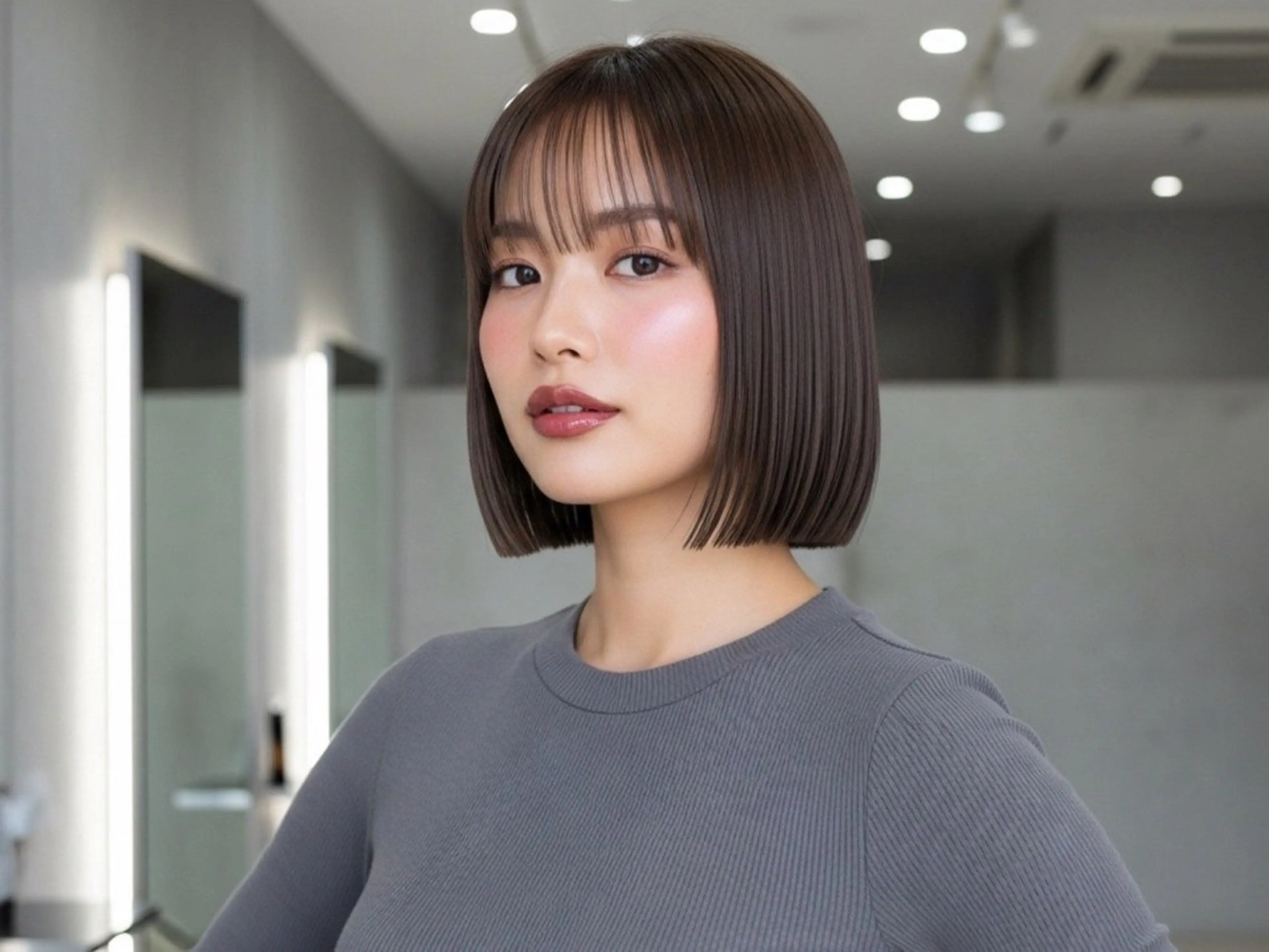 ミディアム 似合わせボブ✖️ 韓国レイヤー✨小関のヘアスタイル