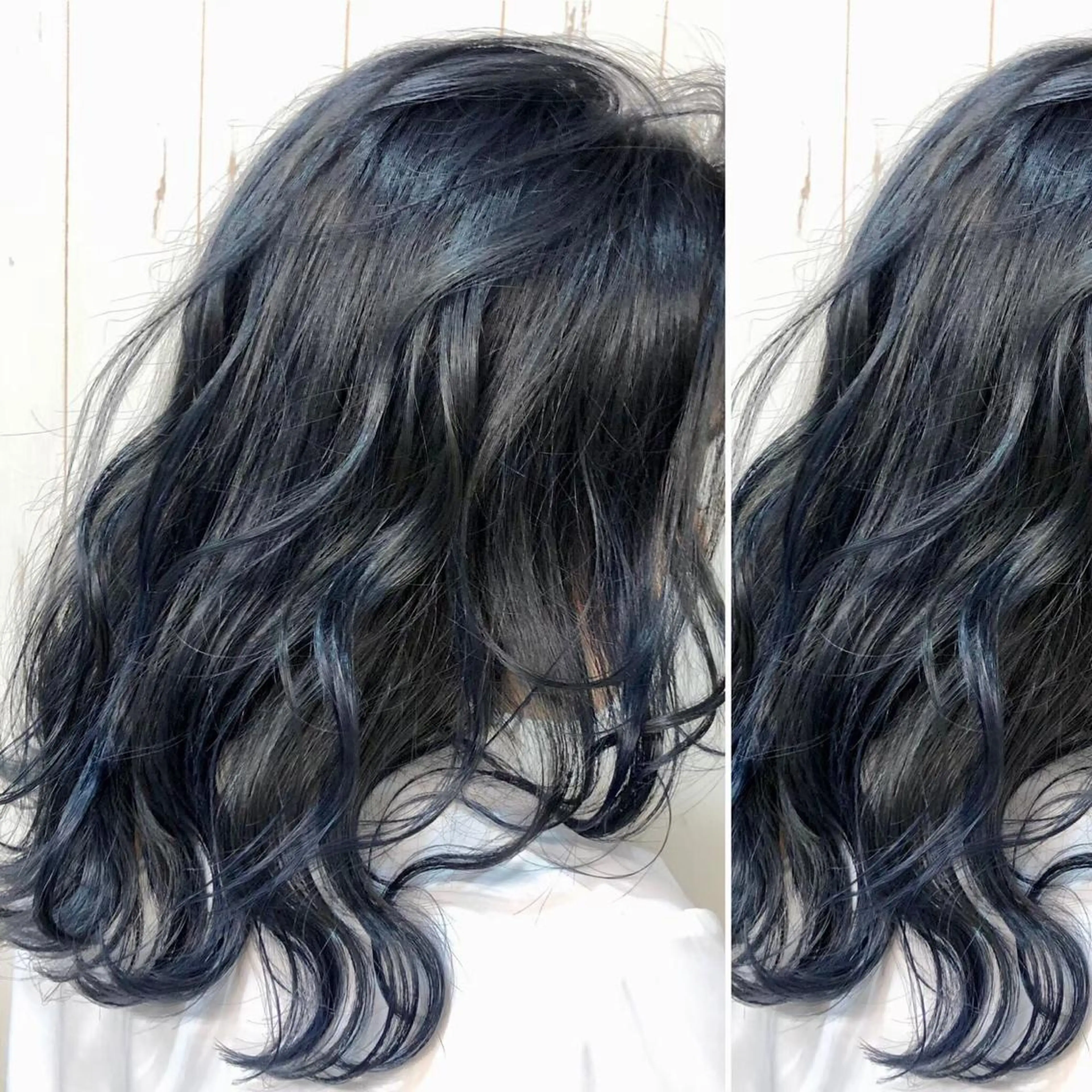 ミディアム カラー JuNブリーチに 縮毛矯正するプロのヘアスタイル