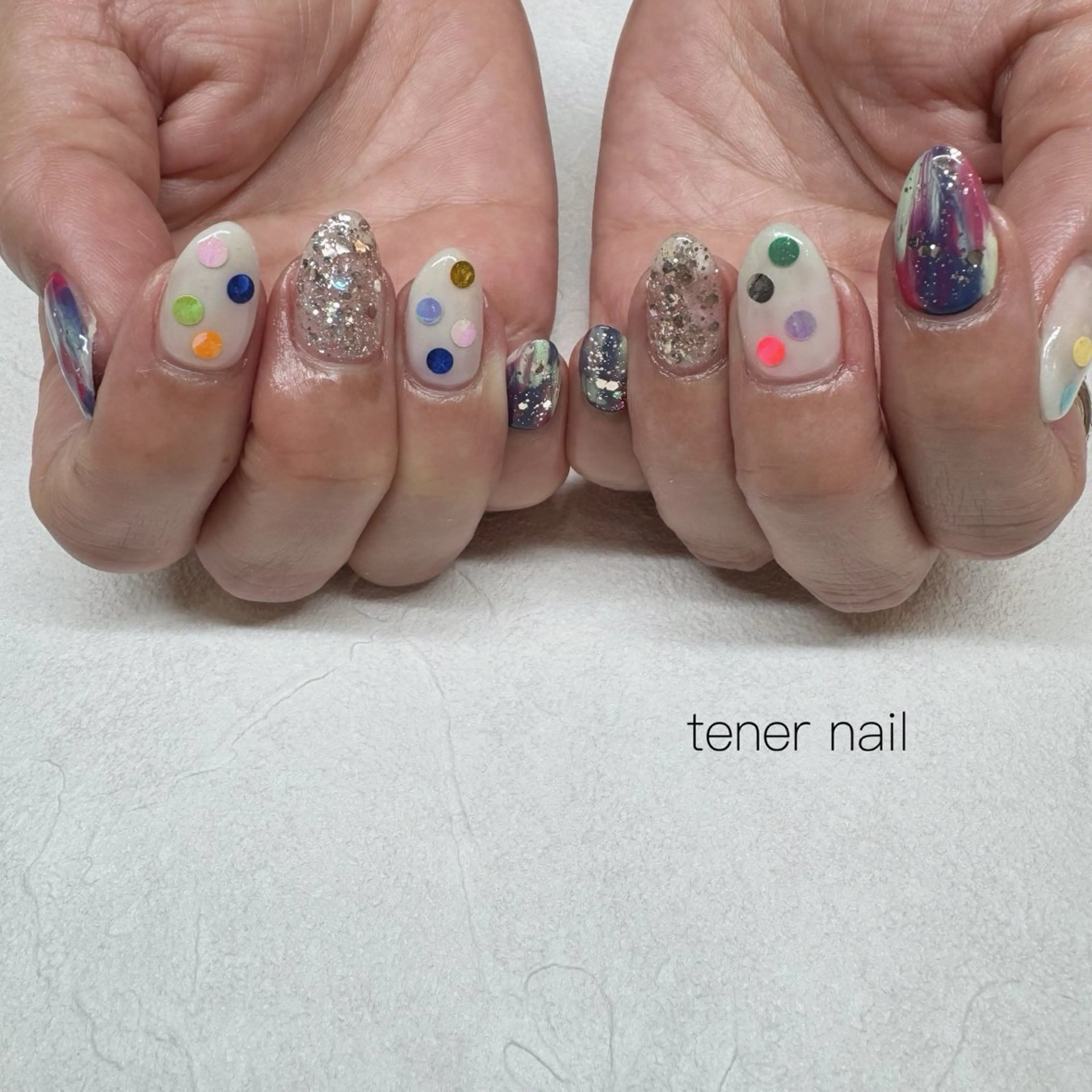 ネイル ホログラムネイル ハンドネイル テネルネイル tener nailのネイルデザイン