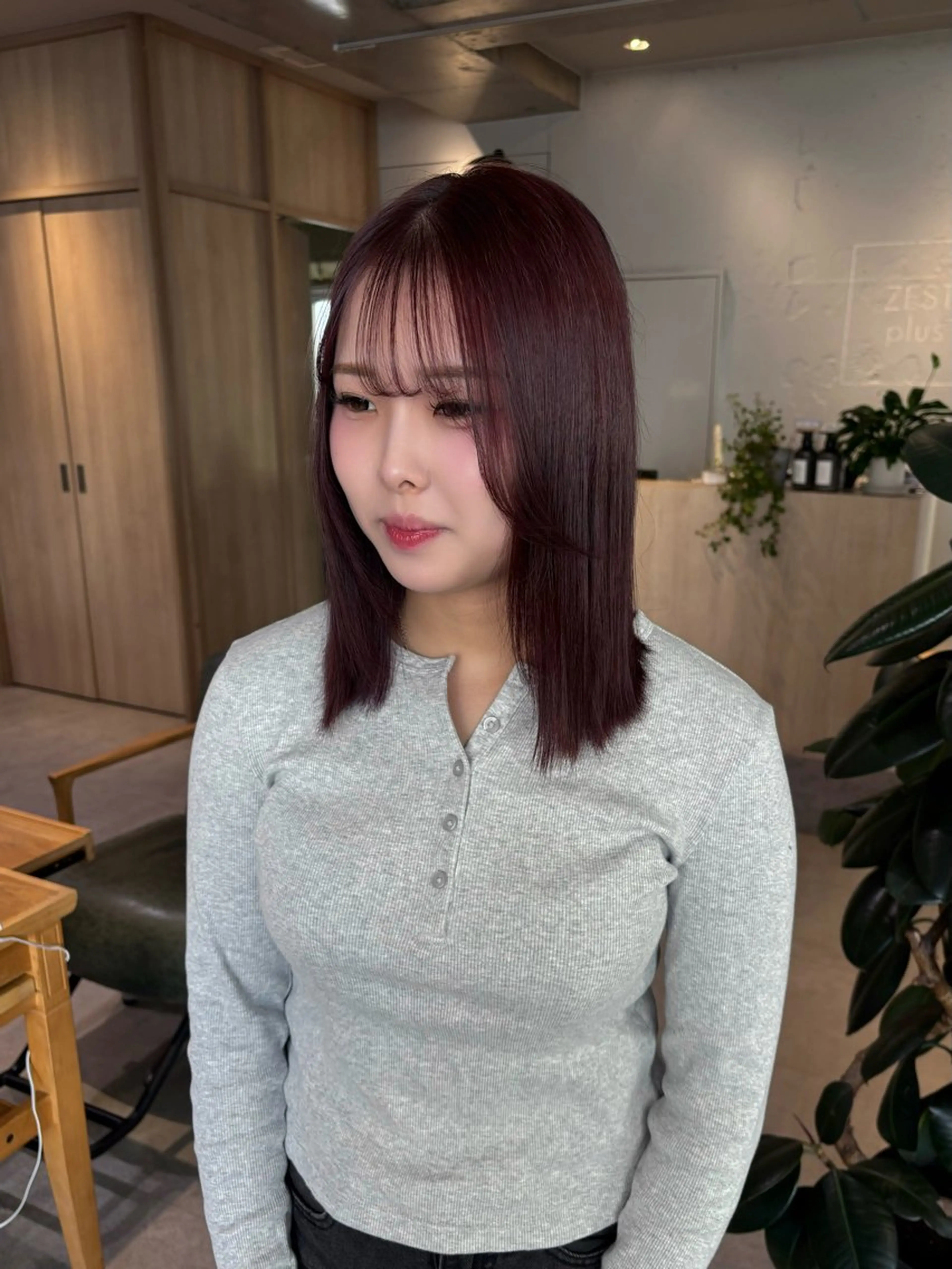 ミディアム カラー ヘアカラー りあの🎀 /暖色カラー🍒のヘアスタイル