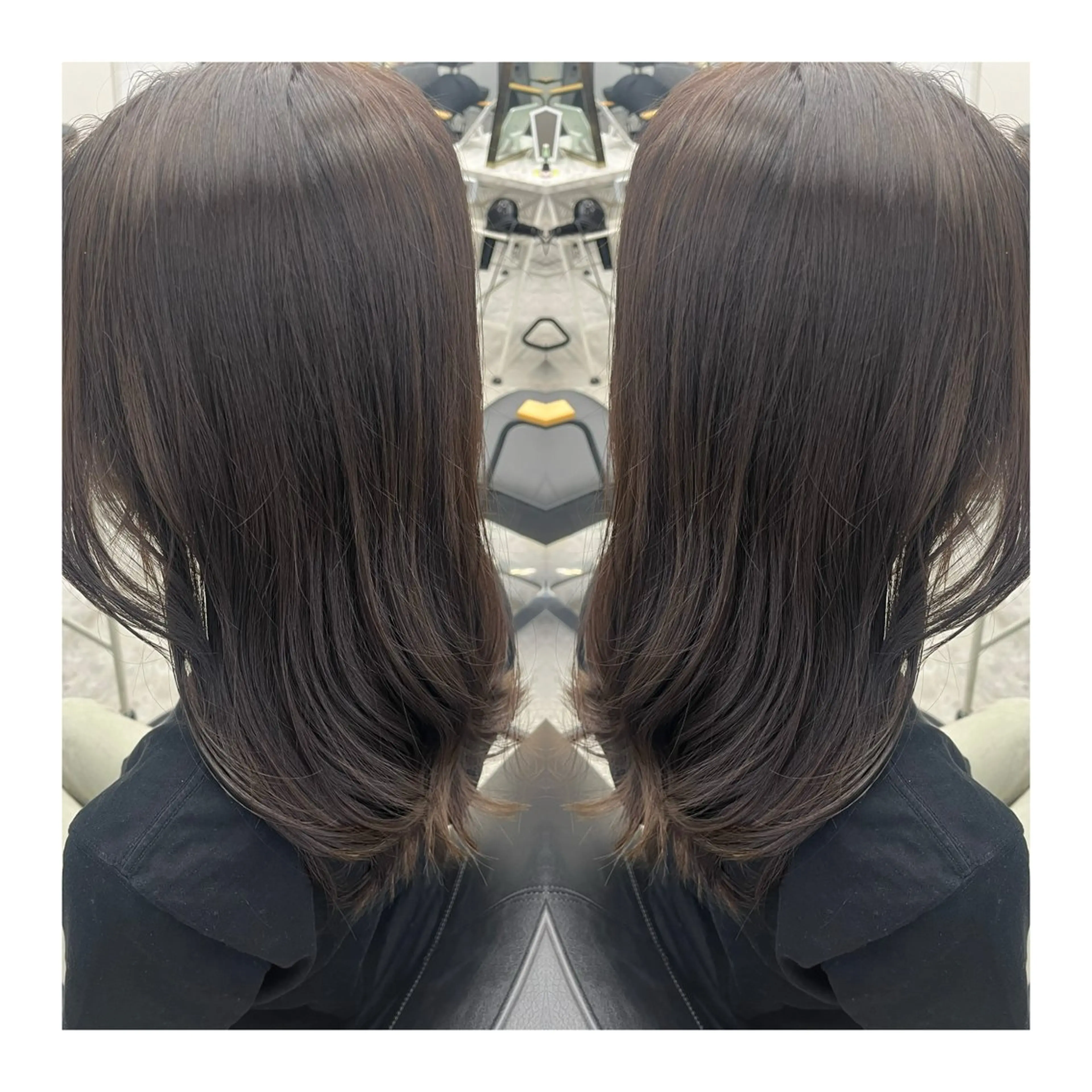 ロング カット ヘアカラー トリートメント 🩶韓国艶髪🇰🇷 下本夕綺のヘアスタイル