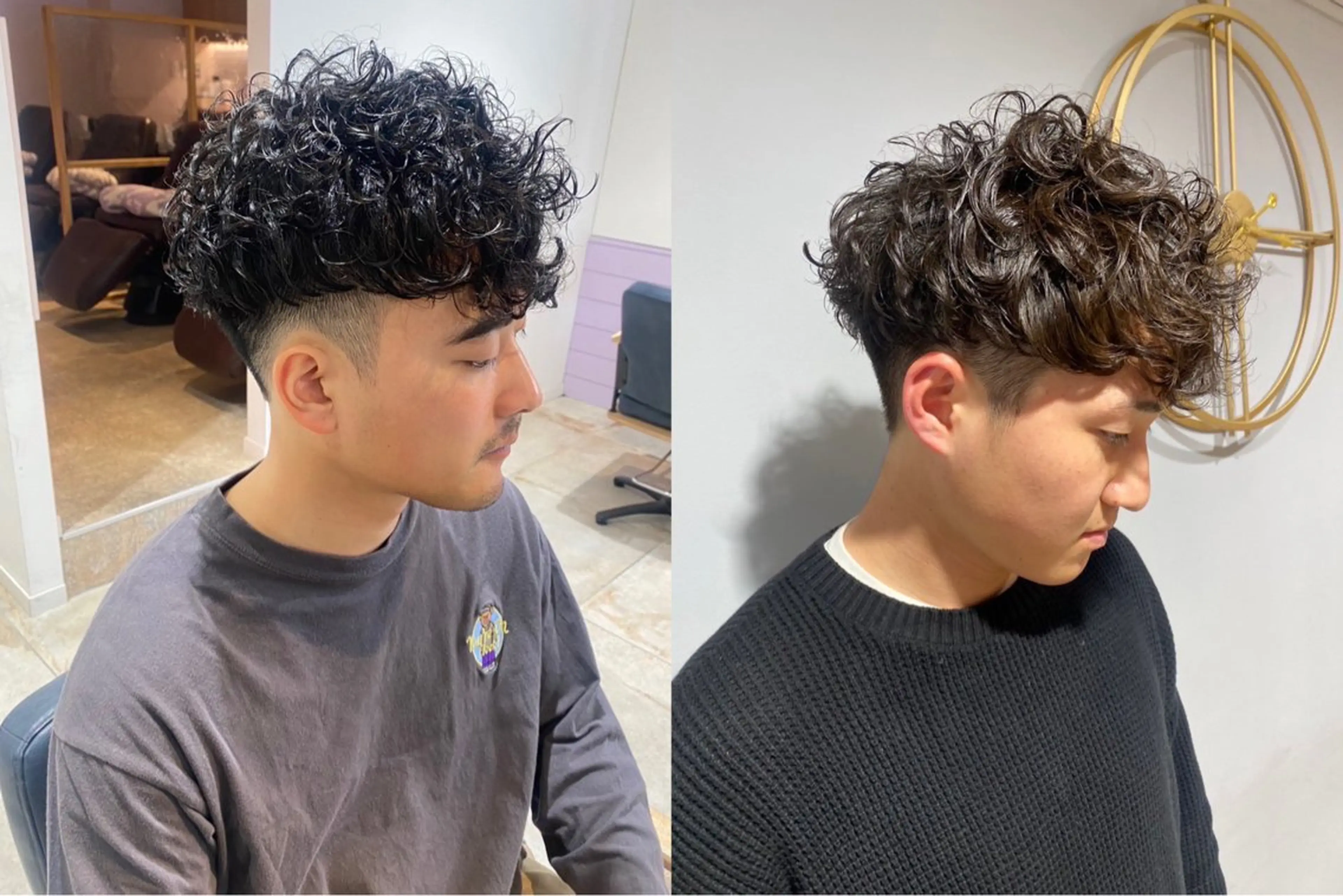 パーマ メンズ カット パーマ 中野 結華のヘアスタイル