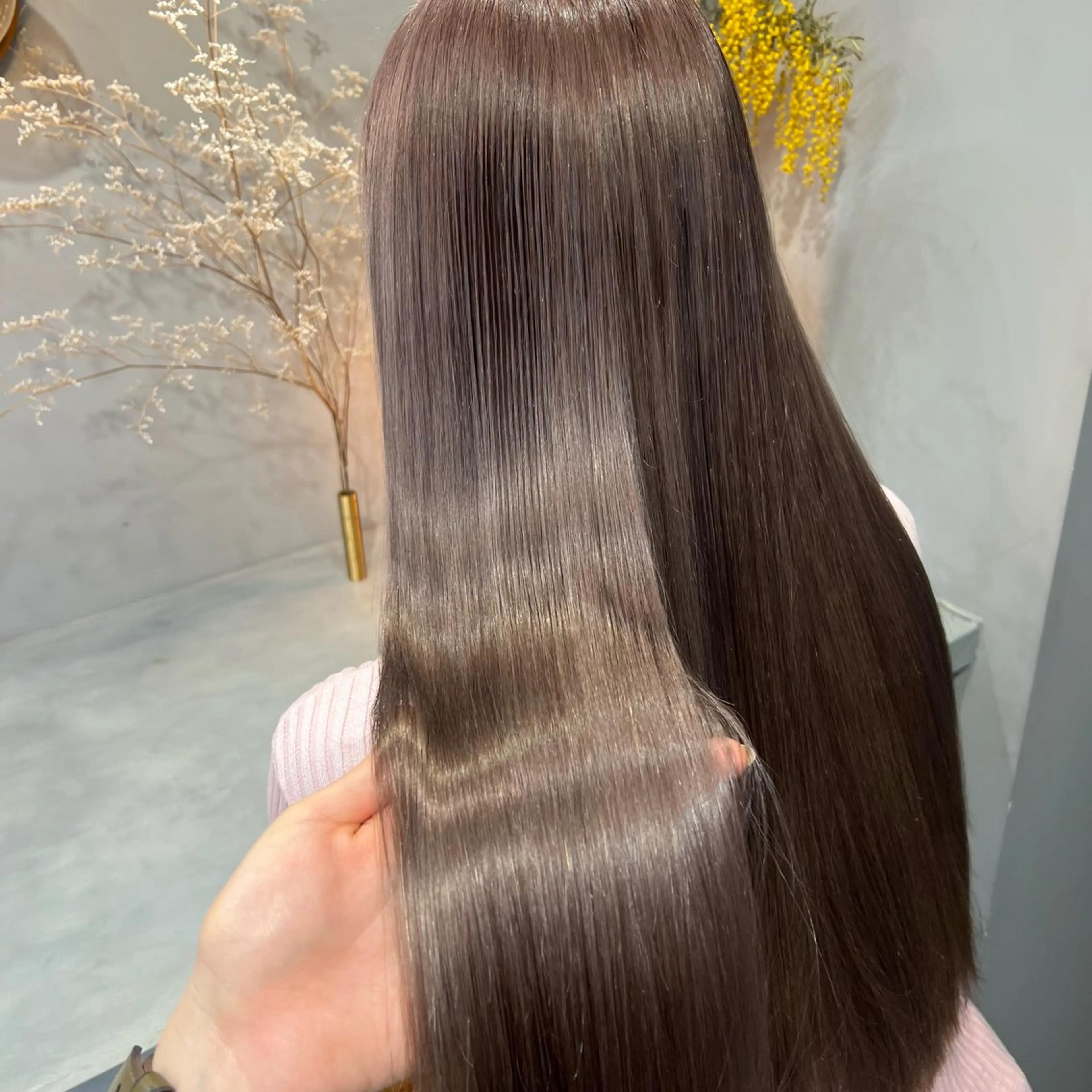 ‪🌱‬1.2月限定メニュー🌱‬【似合わせカット+艶髪ストレートパーマ+透明感カラー+ナプラトリートメント】の写真