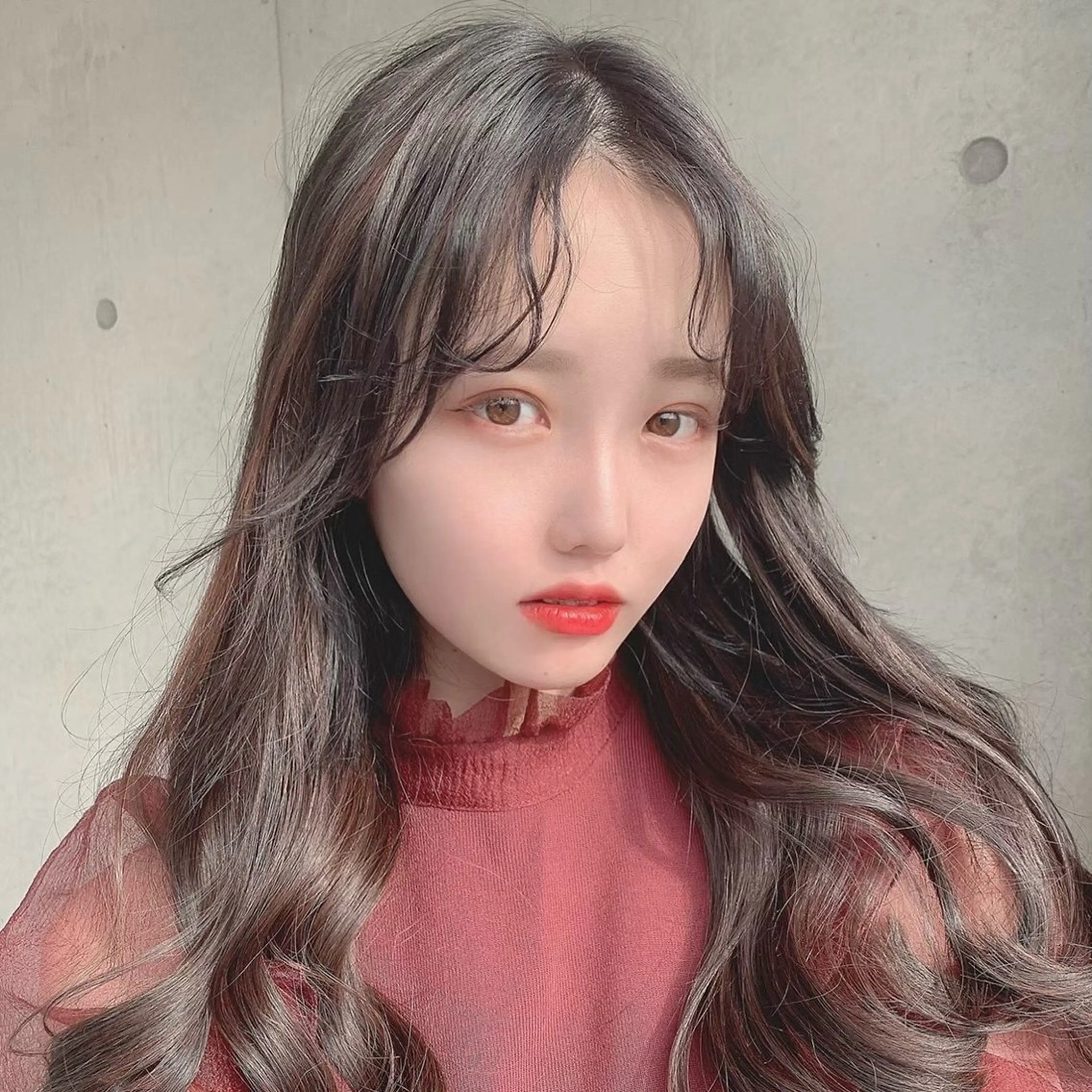 セミロング カラー カット ヘアカラー トリートメント ヘアセット 🩵色落ち可愛い 寒色カラー🩵のヘアスタイル