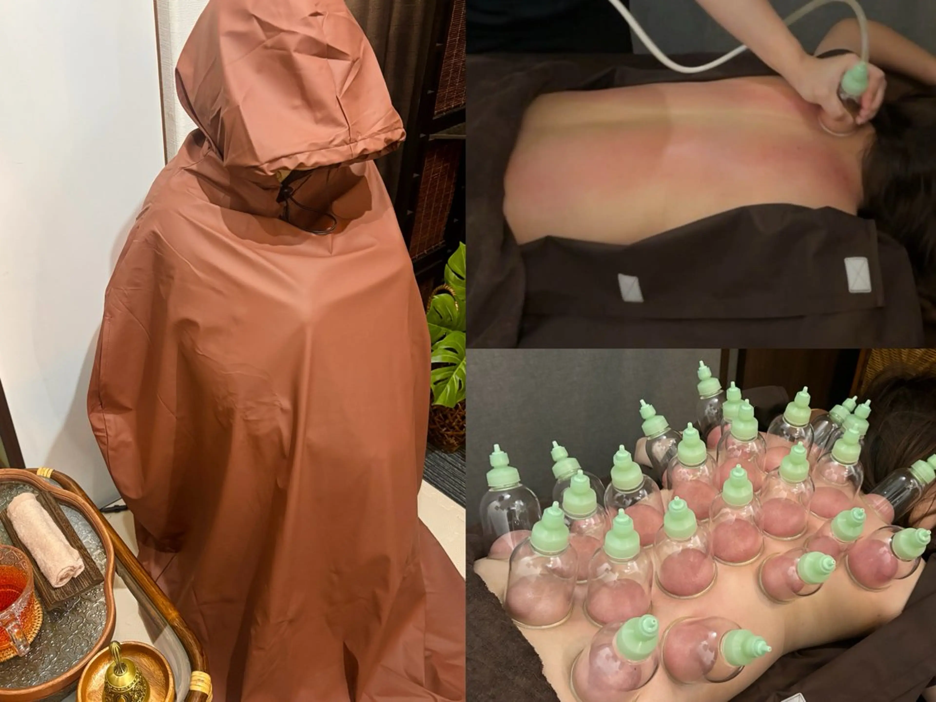 女性限定【温活ハーブ蒸し・よもぎ蒸し(40分)✕Wカッピング】冬のデトックスセットの写真