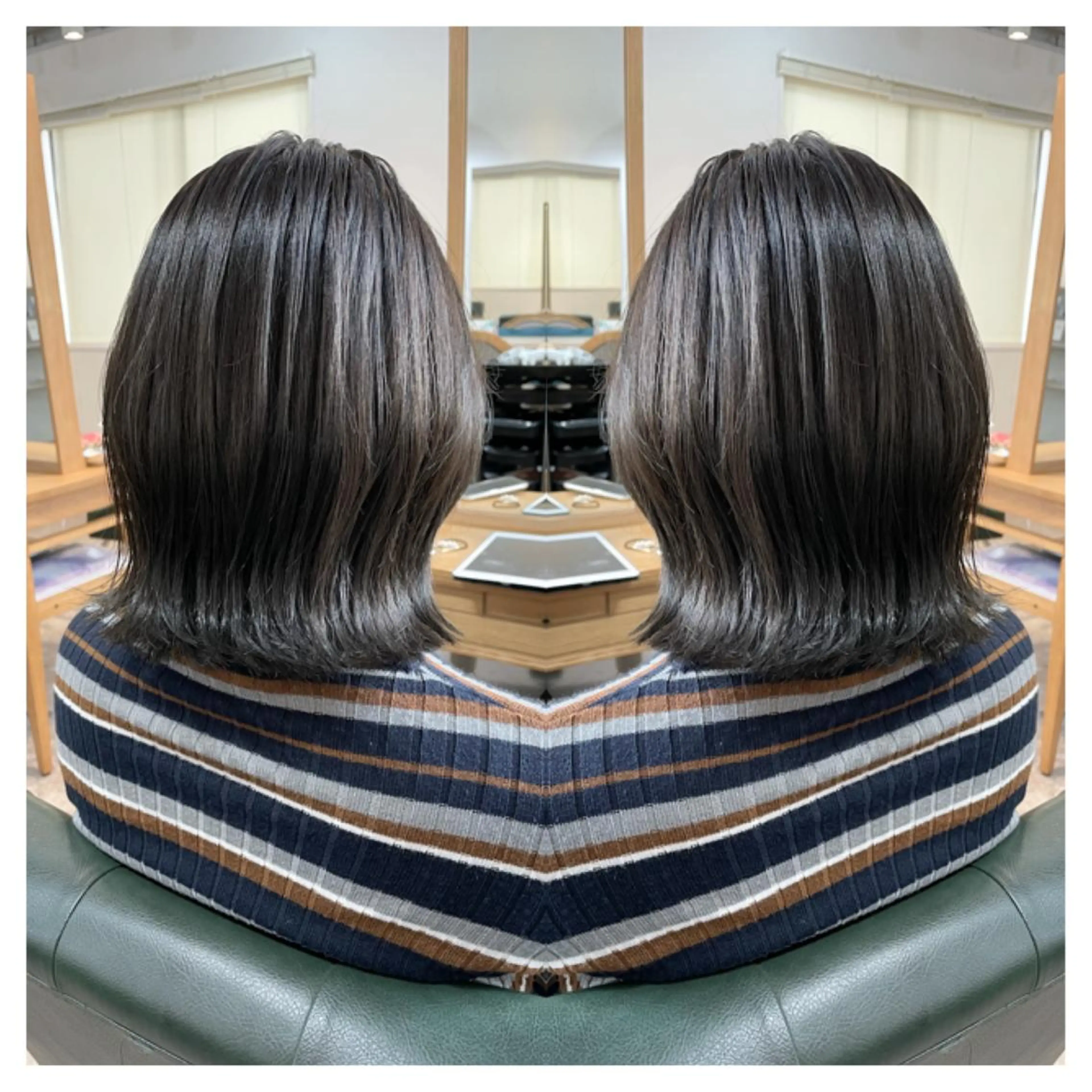 ミディアム カラー カット ヘアカラー トリートメント 村山 茉衣のヘアスタイル