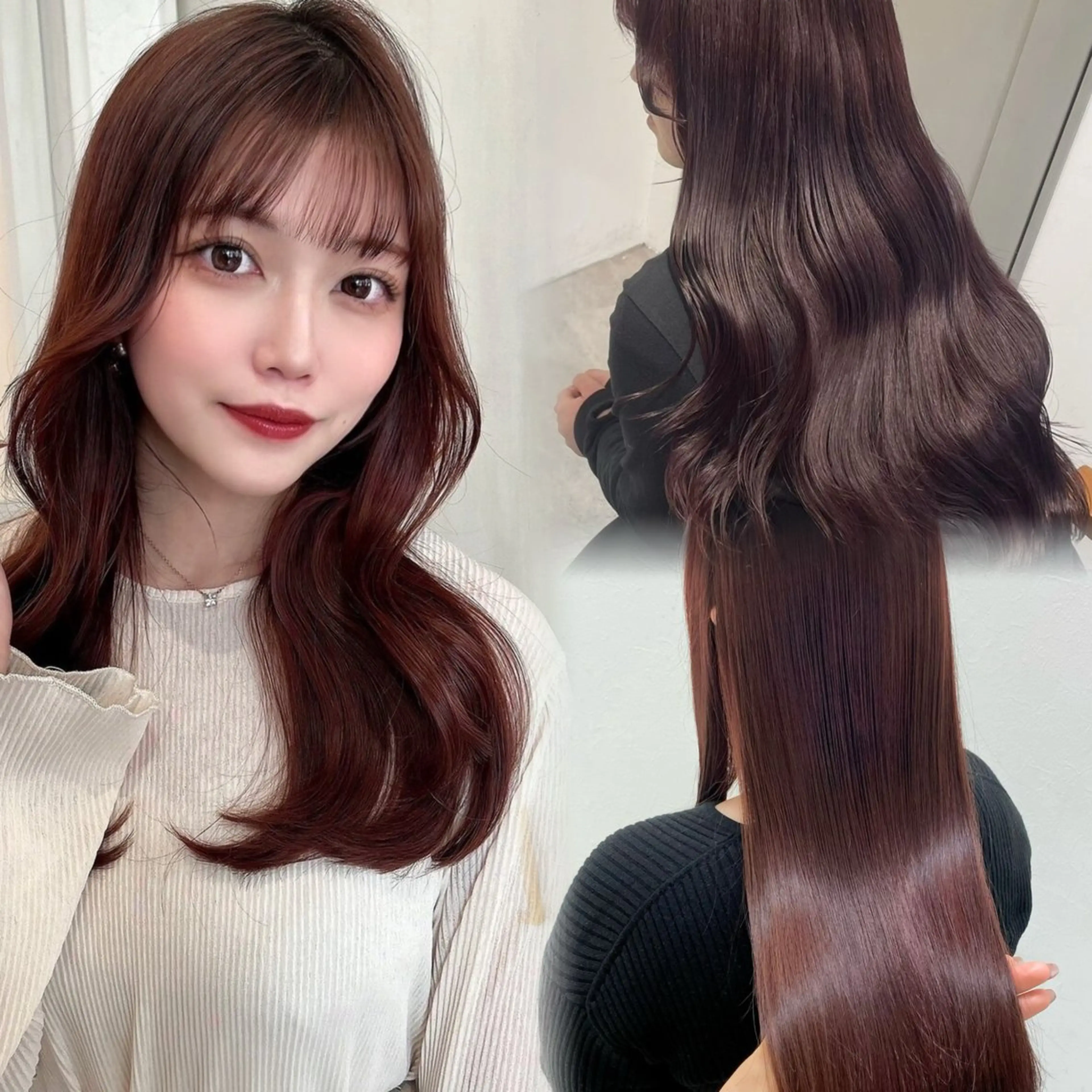 セミロング カラー ヘアカラー ハルカ🌷顔周り /レイヤーカットのヘアスタイル