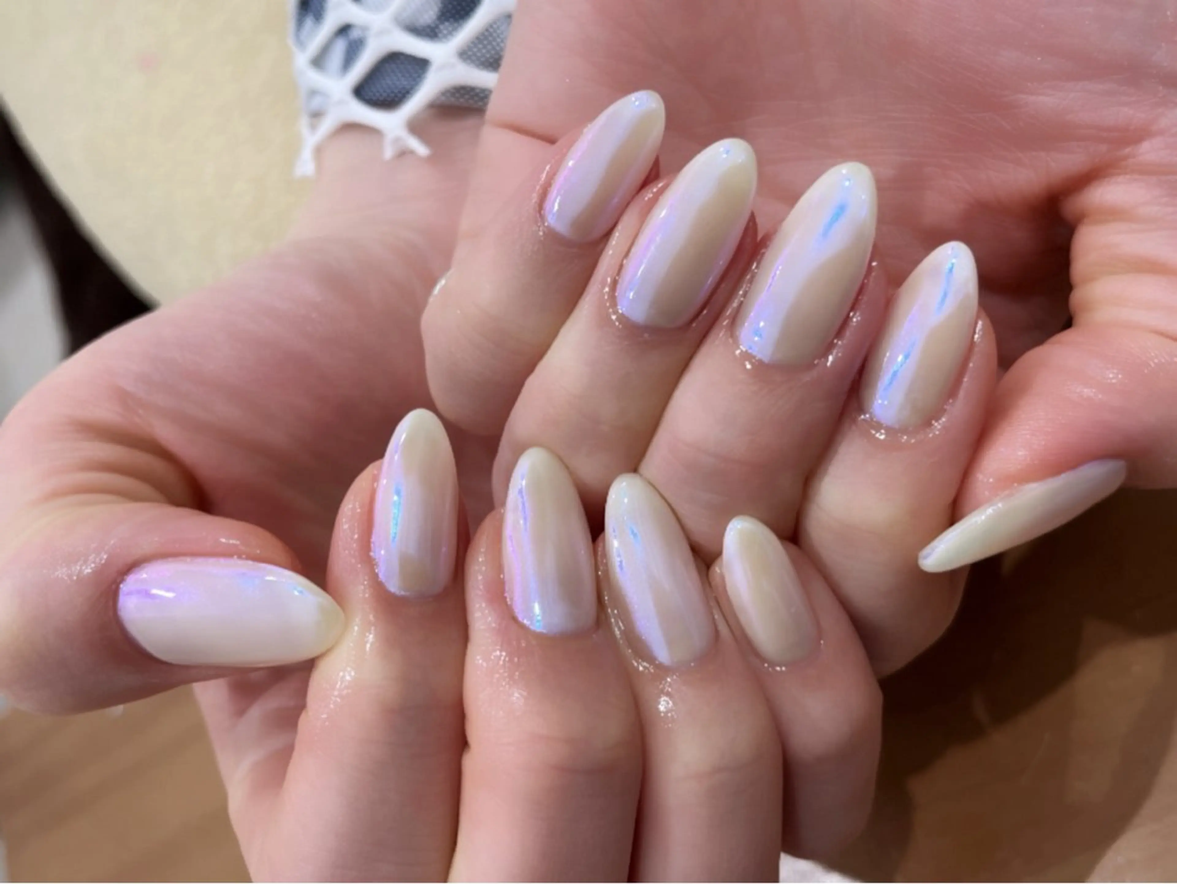 ネイル オーロラネイル ジェルネイル ワンカラーネイル ハンドネイル 中川 愛理のネイルデザイン