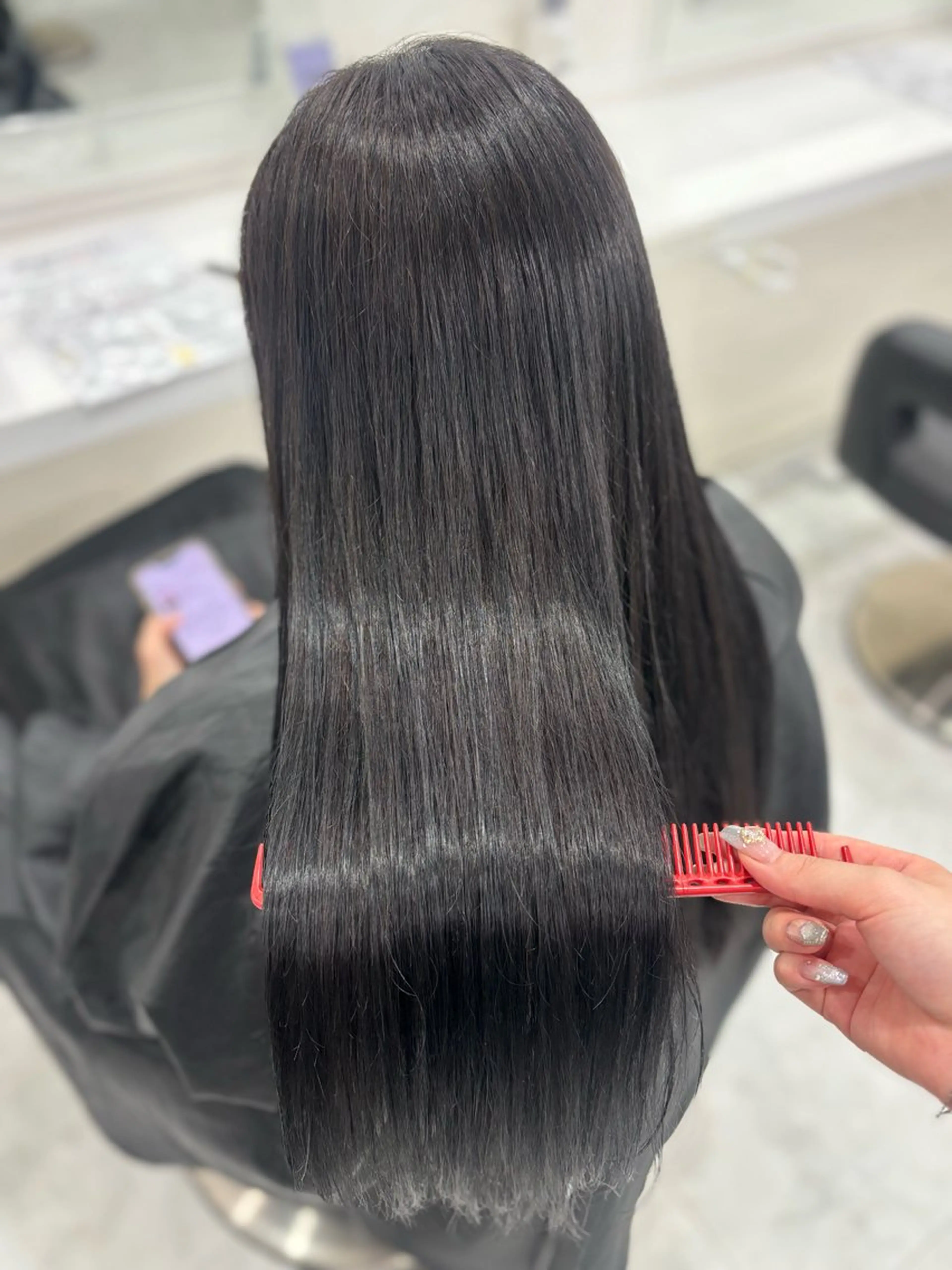 ロング トリートメント まろっと艶感ブラウン ベージュ🤍まなかのヘアスタイル