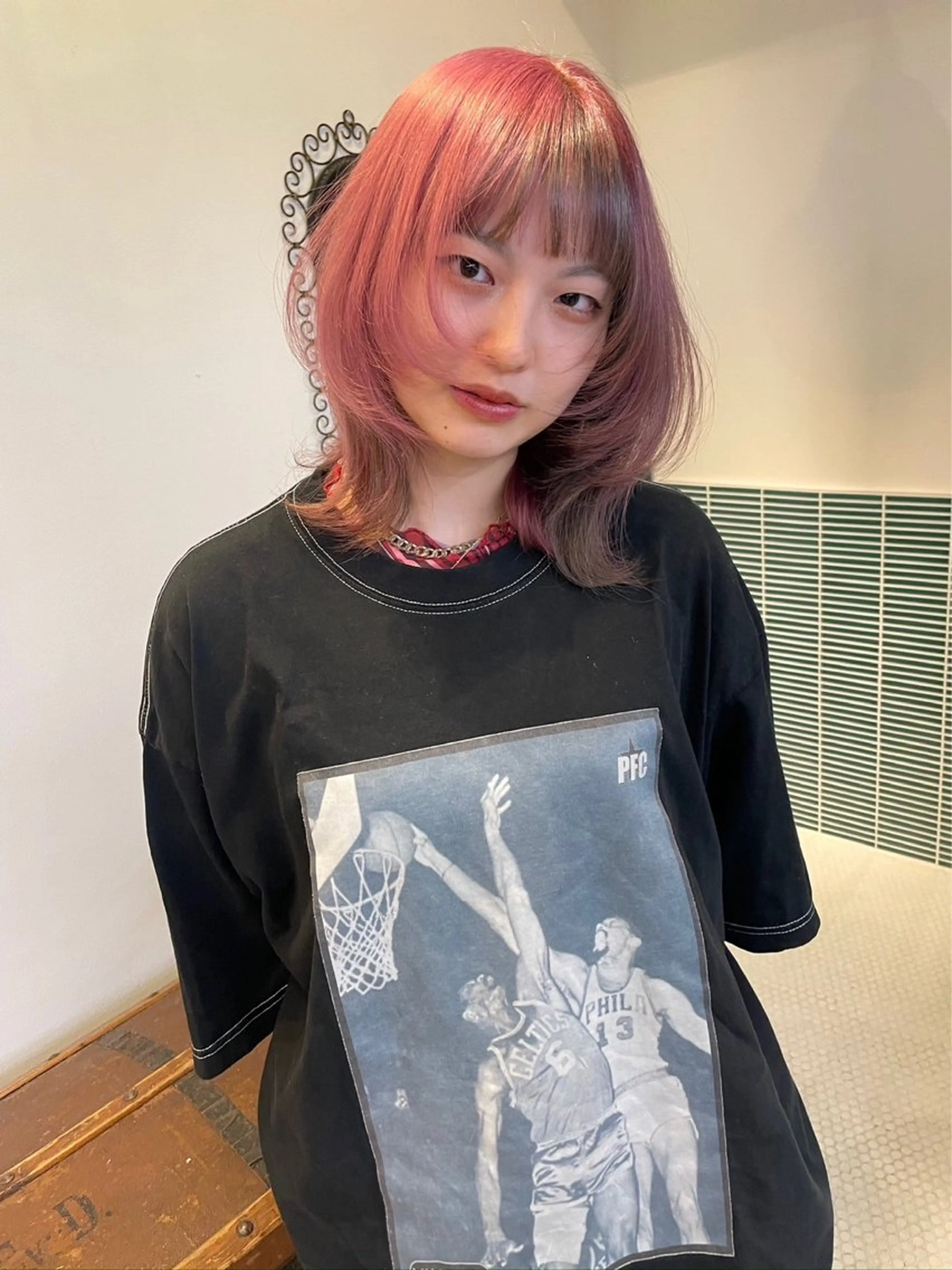 ミディアム カラー ハイトーン/メンズ/ デザイン/梅田/ミユのヘアスタイル