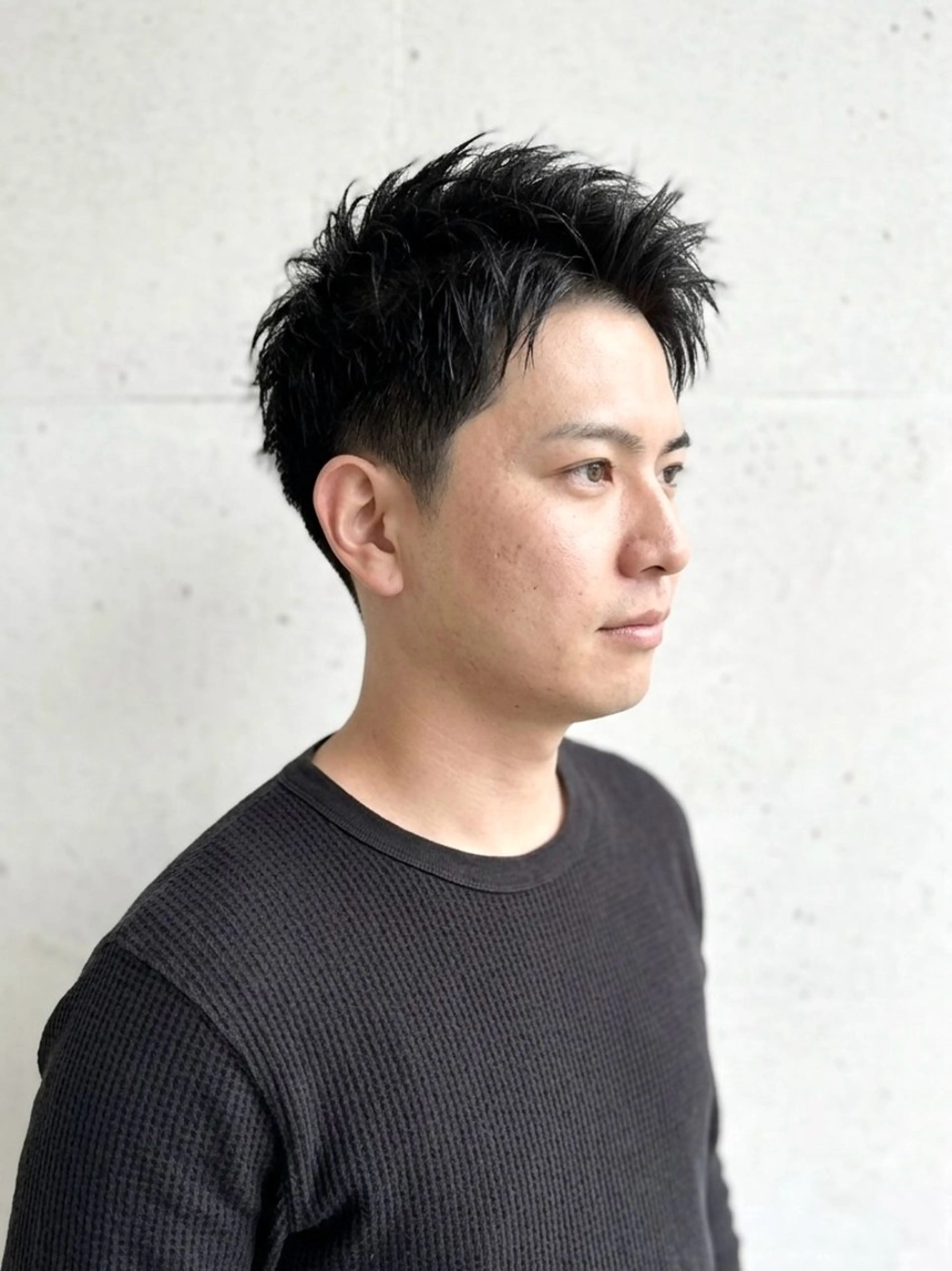 ショート メンズ 刈り上げ カット 大人メンズパーマ /石川瑠青のヘアスタイル