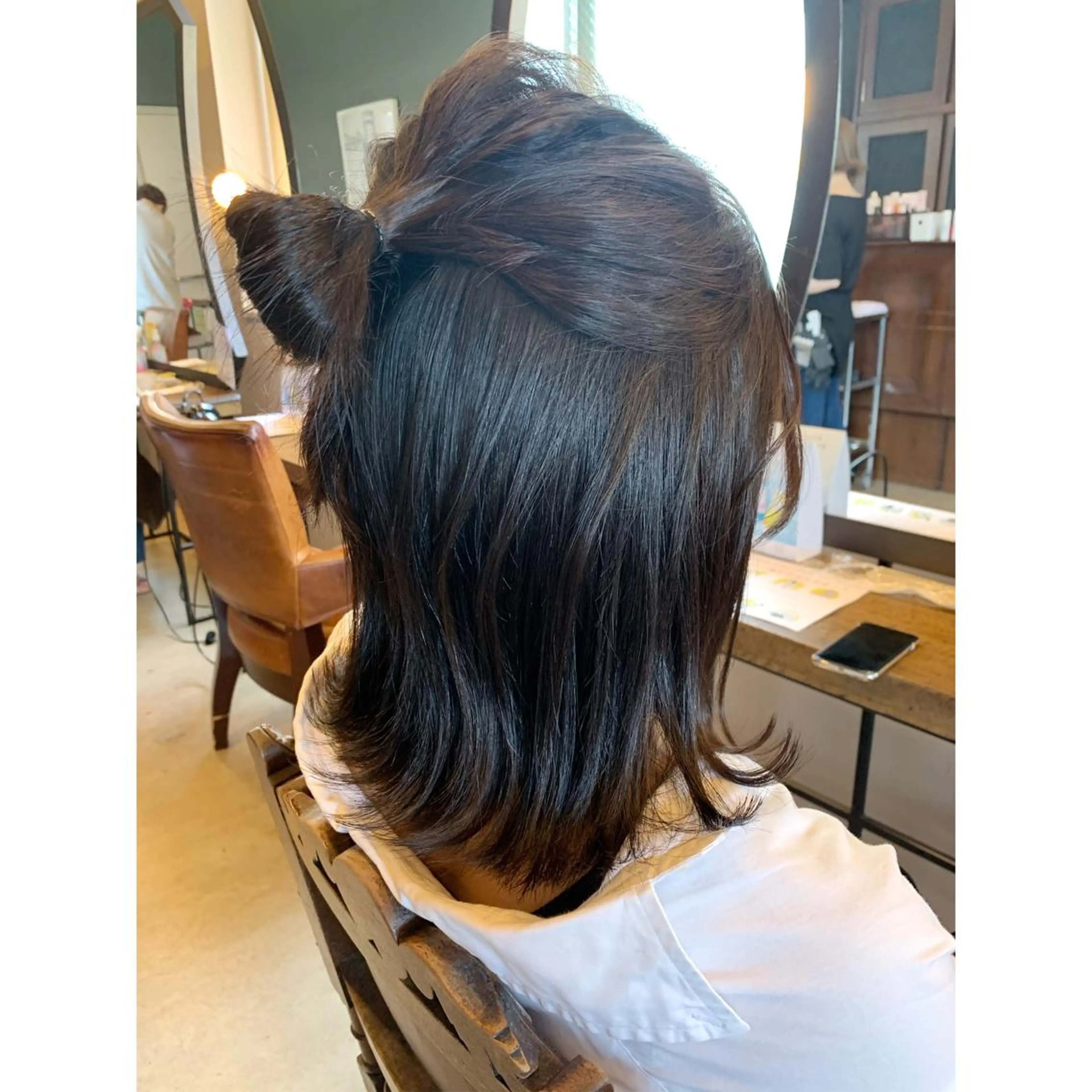 ミディアム ヘアアレンジ カット 佐藤 美紅のヘアスタイル