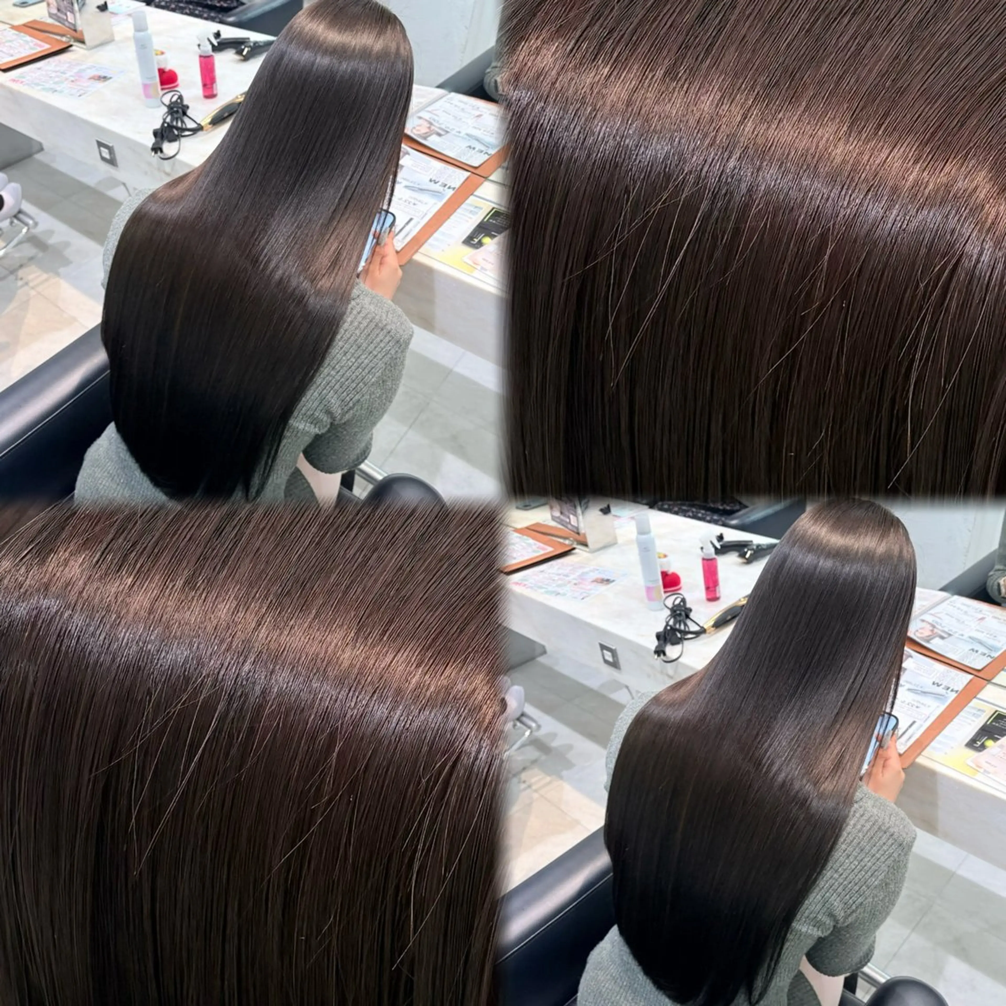 ロング カラー 髪質改善 縮毛矯正 縮毛矯正/Wカラー /アレンジ🌙あまにのヘアスタイル