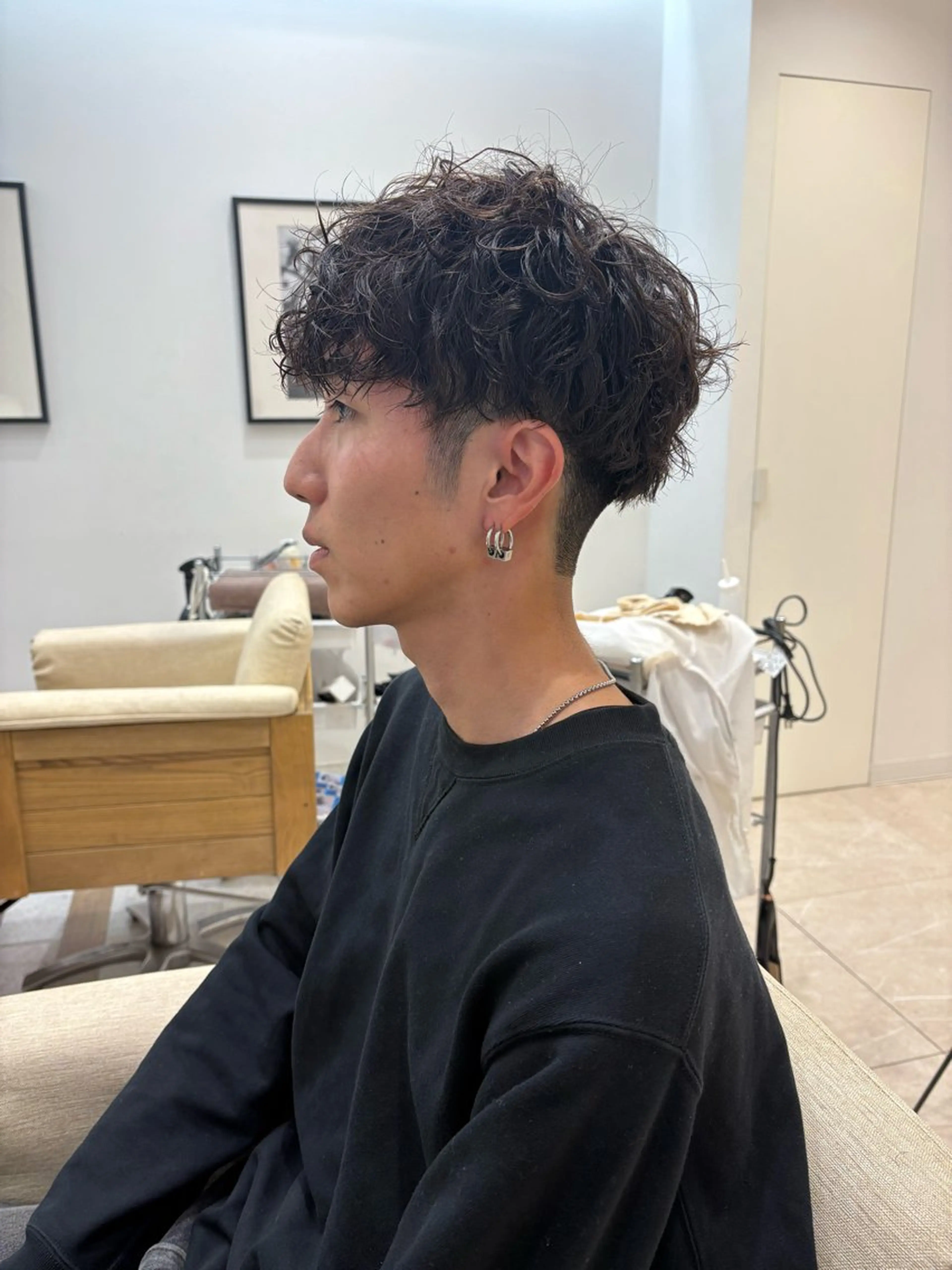 ミディアム メンズ カット パーマ ヘッドスパ メンズヘア/レイヤー /ボブ山内春輝のヘアスタイル