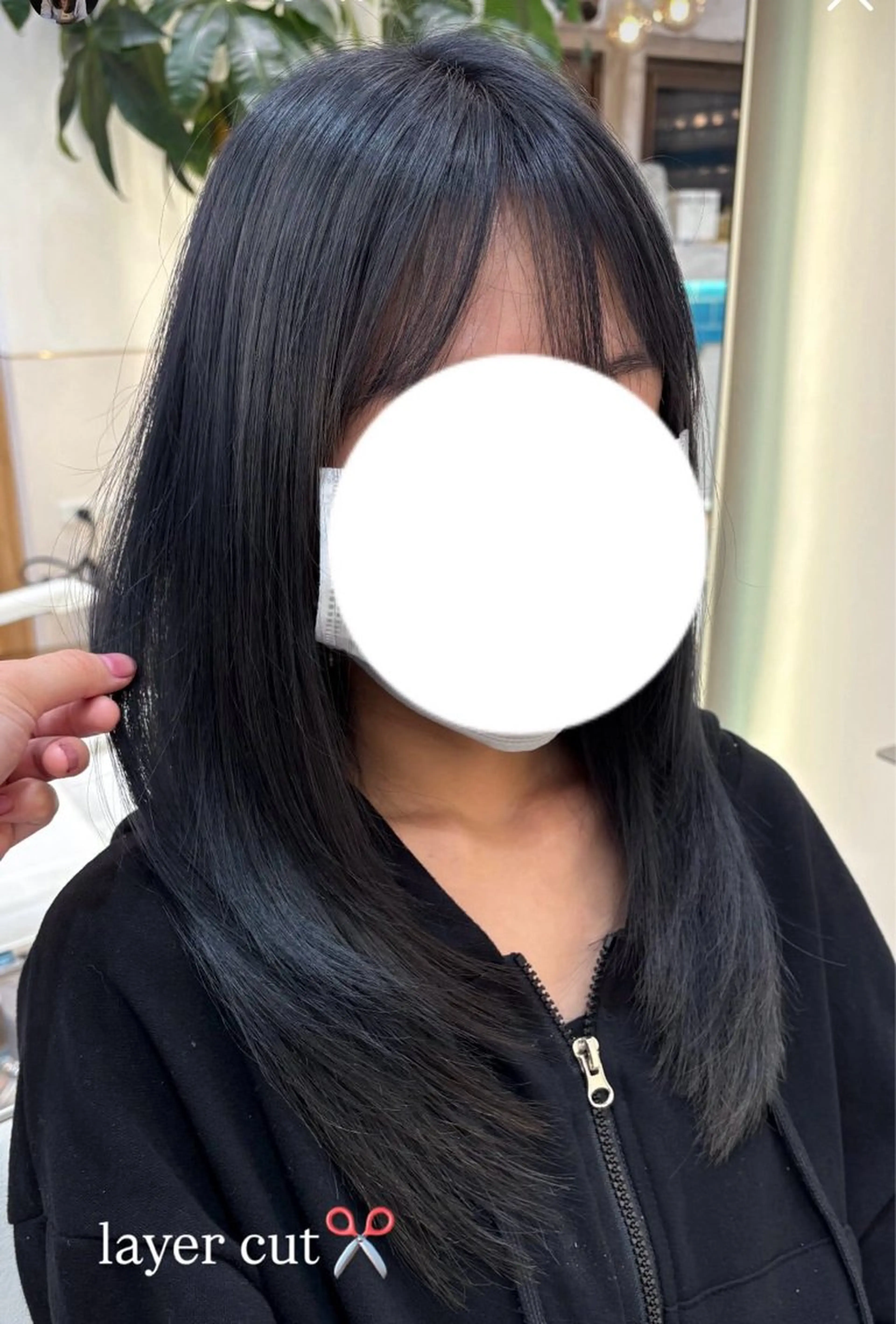 動きと軽さが欲しい方💓韓国風レイヤーカット🇰🇷《3cm以上》※シャンプー＋ブロー込みの写真