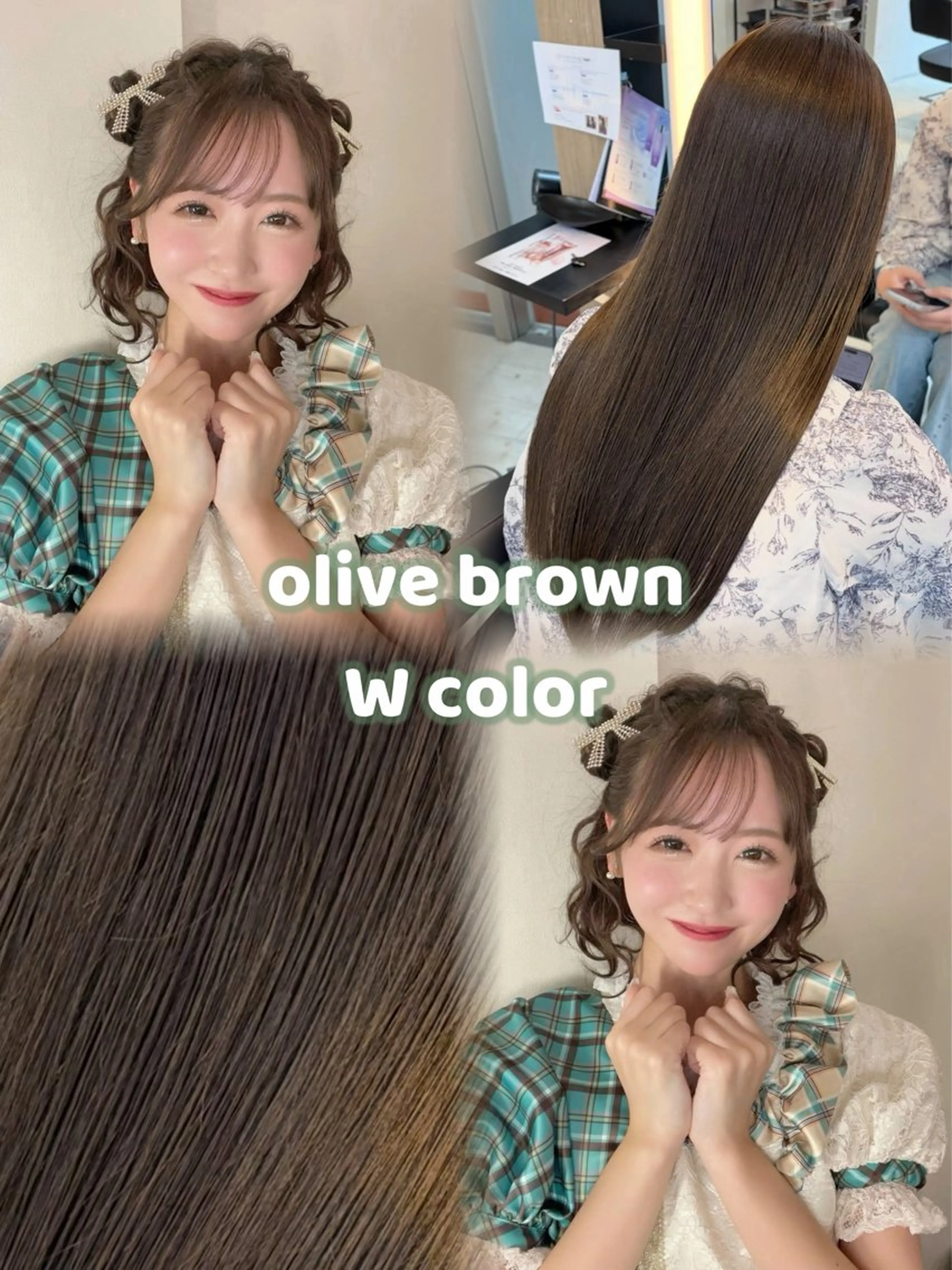 セミロング カラー ヘアカラー トリートメント ブリーチ/髪質改善/ ハイトーン/暖色のヘアスタイル