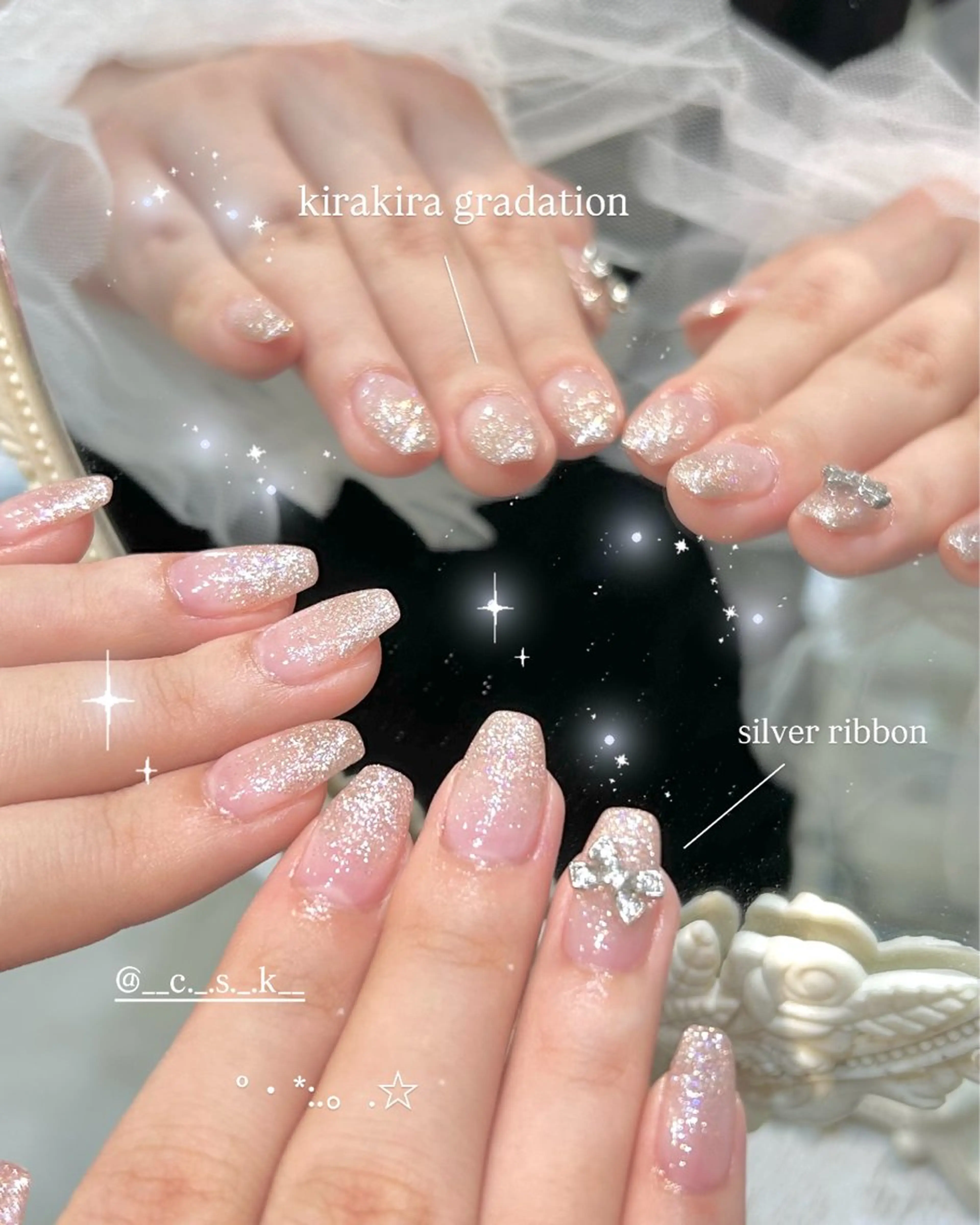 ネイル ハンドネイル 🎀チーク/ちゅるん 🫧chisa🎀のネイルデザイン