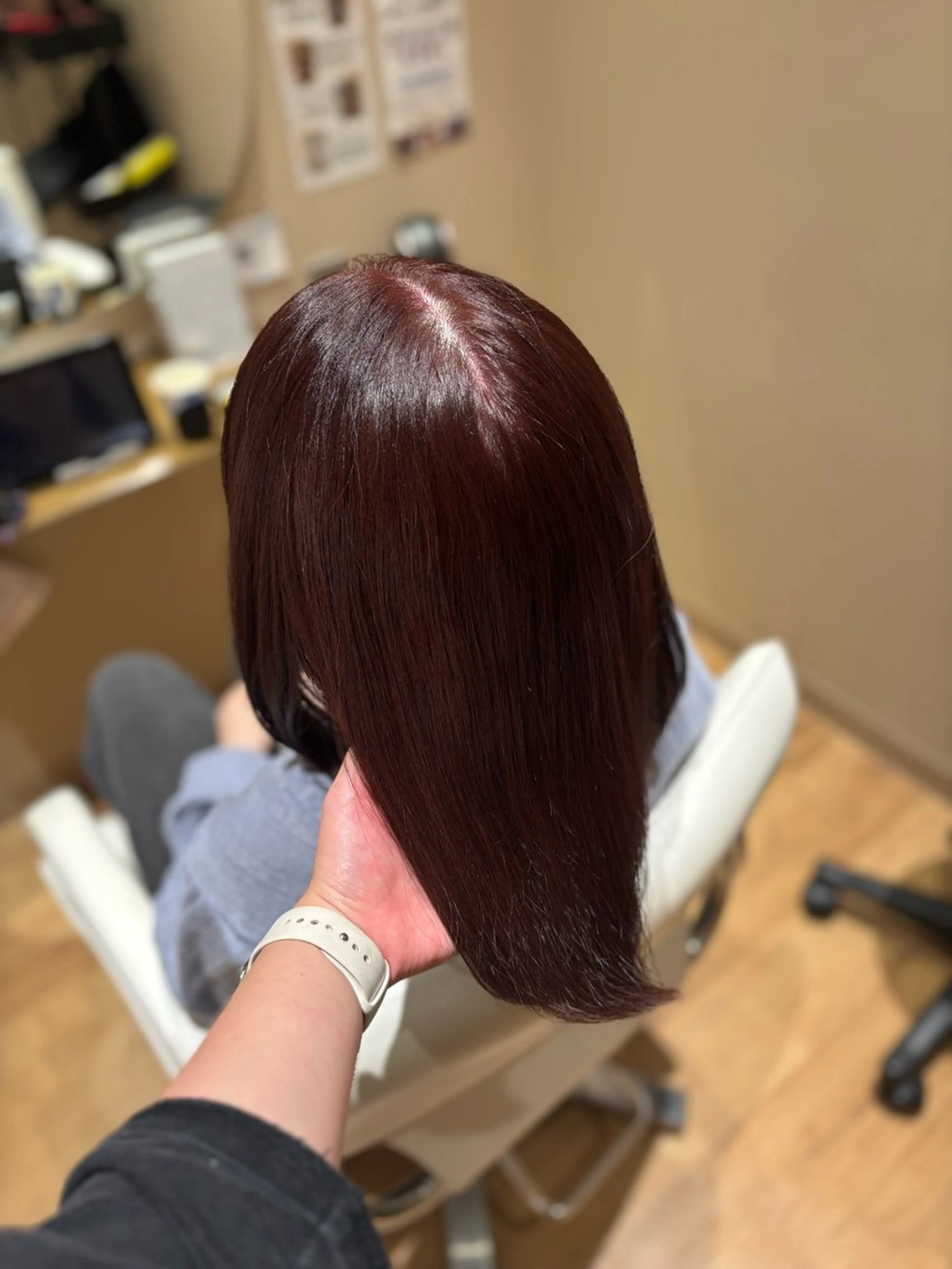 ミディアム ヘアカラー 中島愛佳🐥⸒⸒ 縮毛矯正/艶髪カラーのヘアスタイル