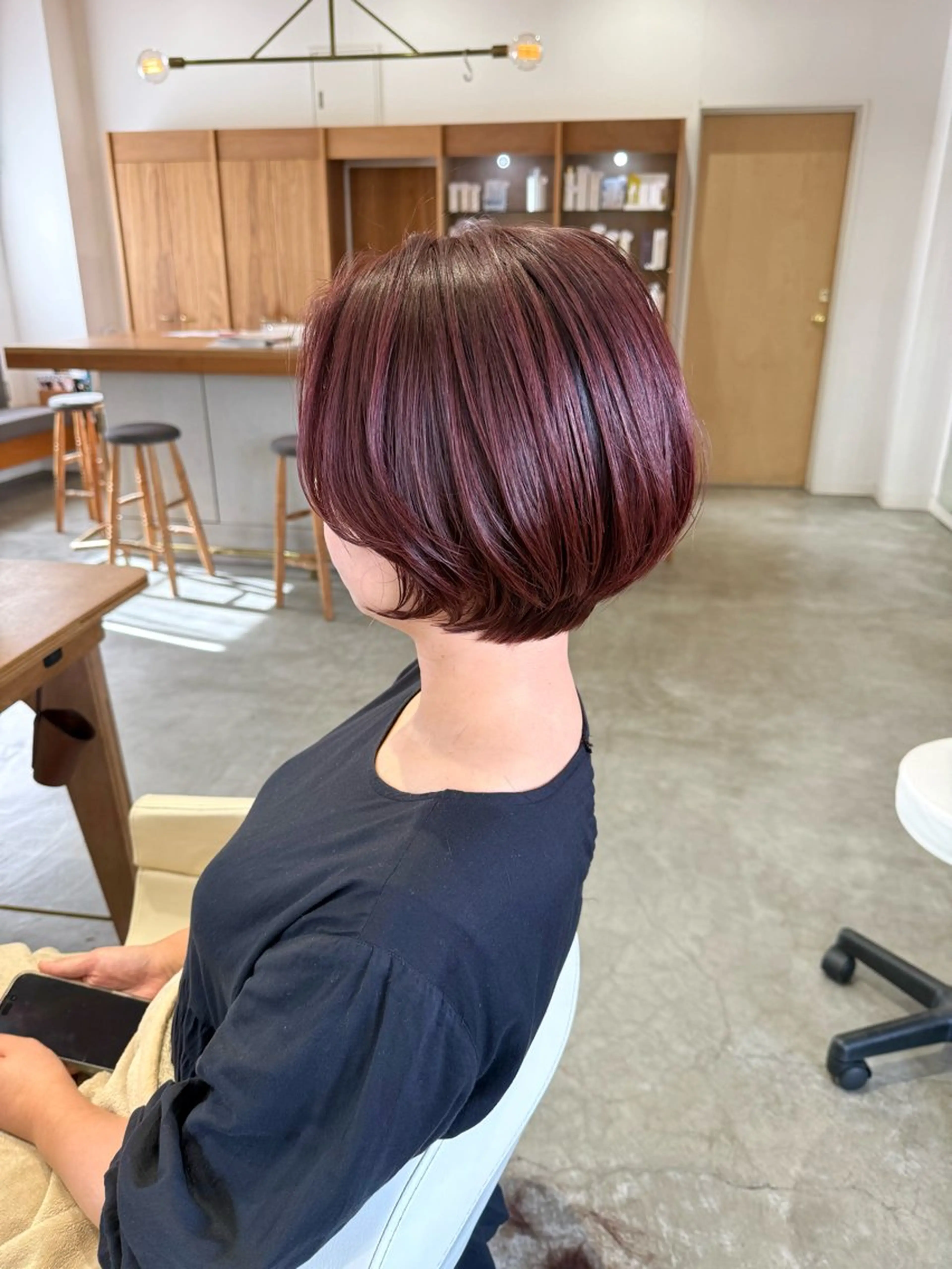 ショート カラー ショートボブ ブラウンカラー ピンクカラー ピンクブラウン ボブ カット ヘアカラー WATANABE MISAKIのヘアスタイル