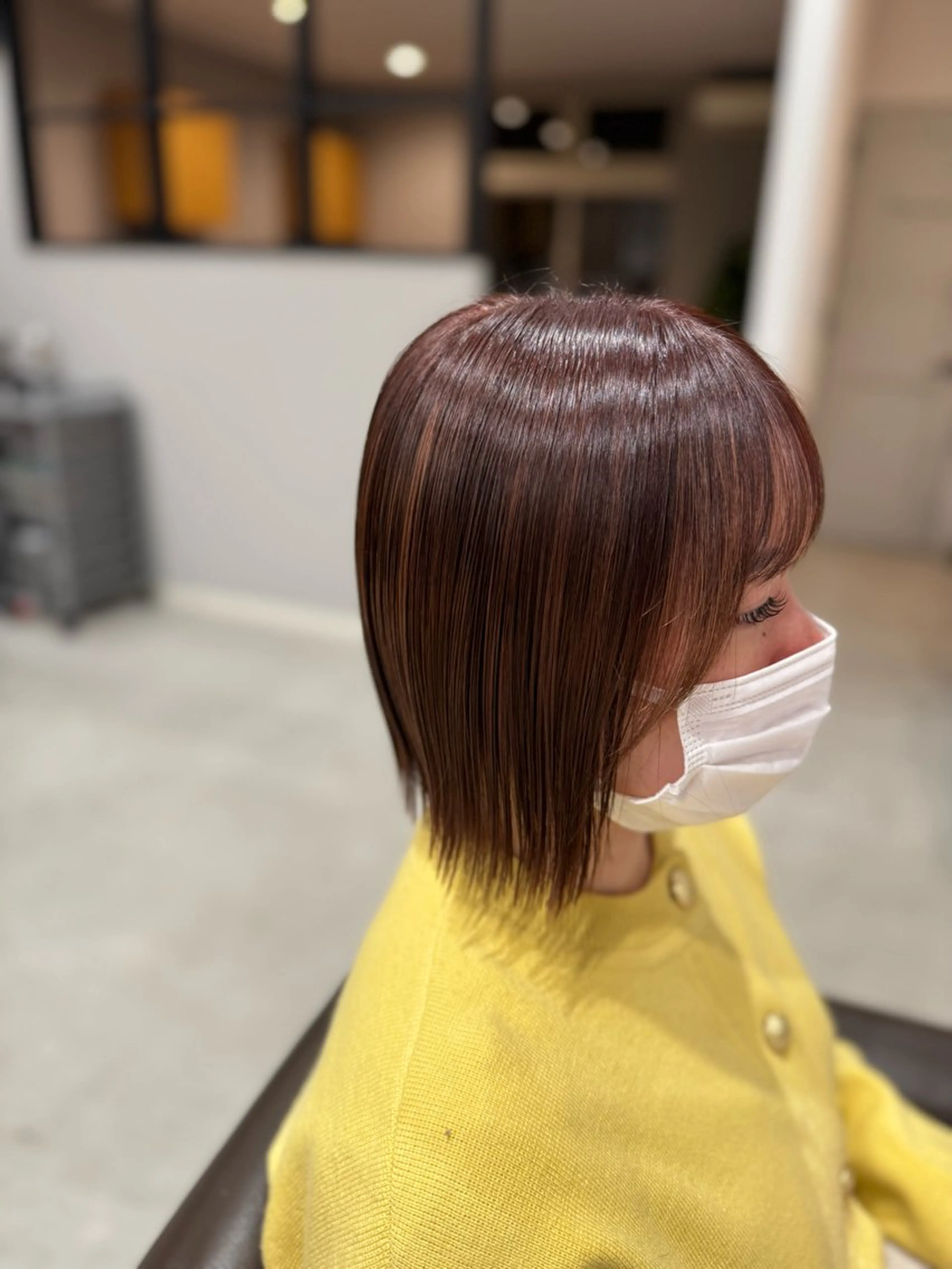 ショート オレンジブラウン ハイライト カット ヘアカラー トリートメント サイトウ ヒトミ 【メイヘア】のヘアスタイル