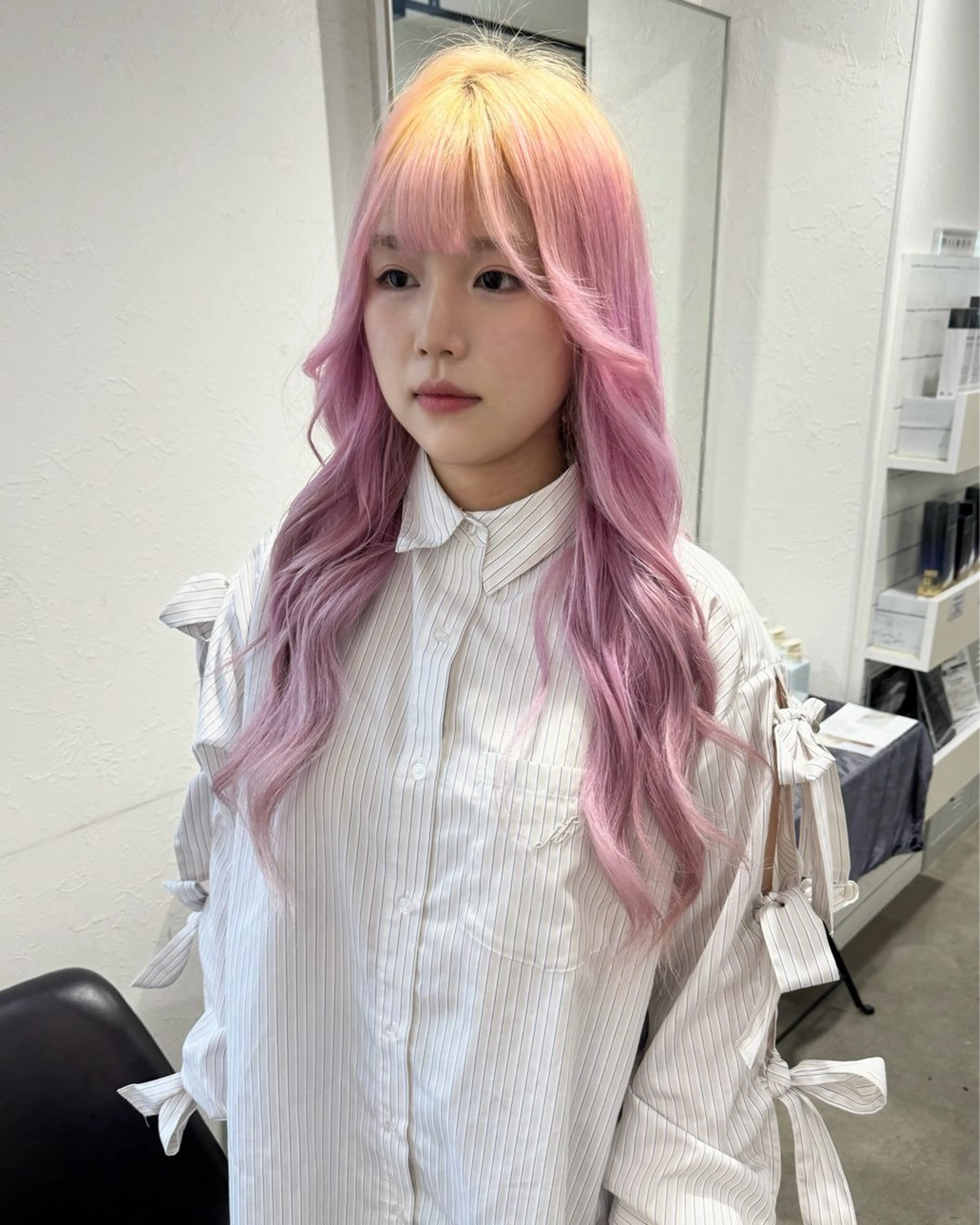 ロング カラー ハイトーン/レイヤー /艶カラー🎀のヘアスタイル