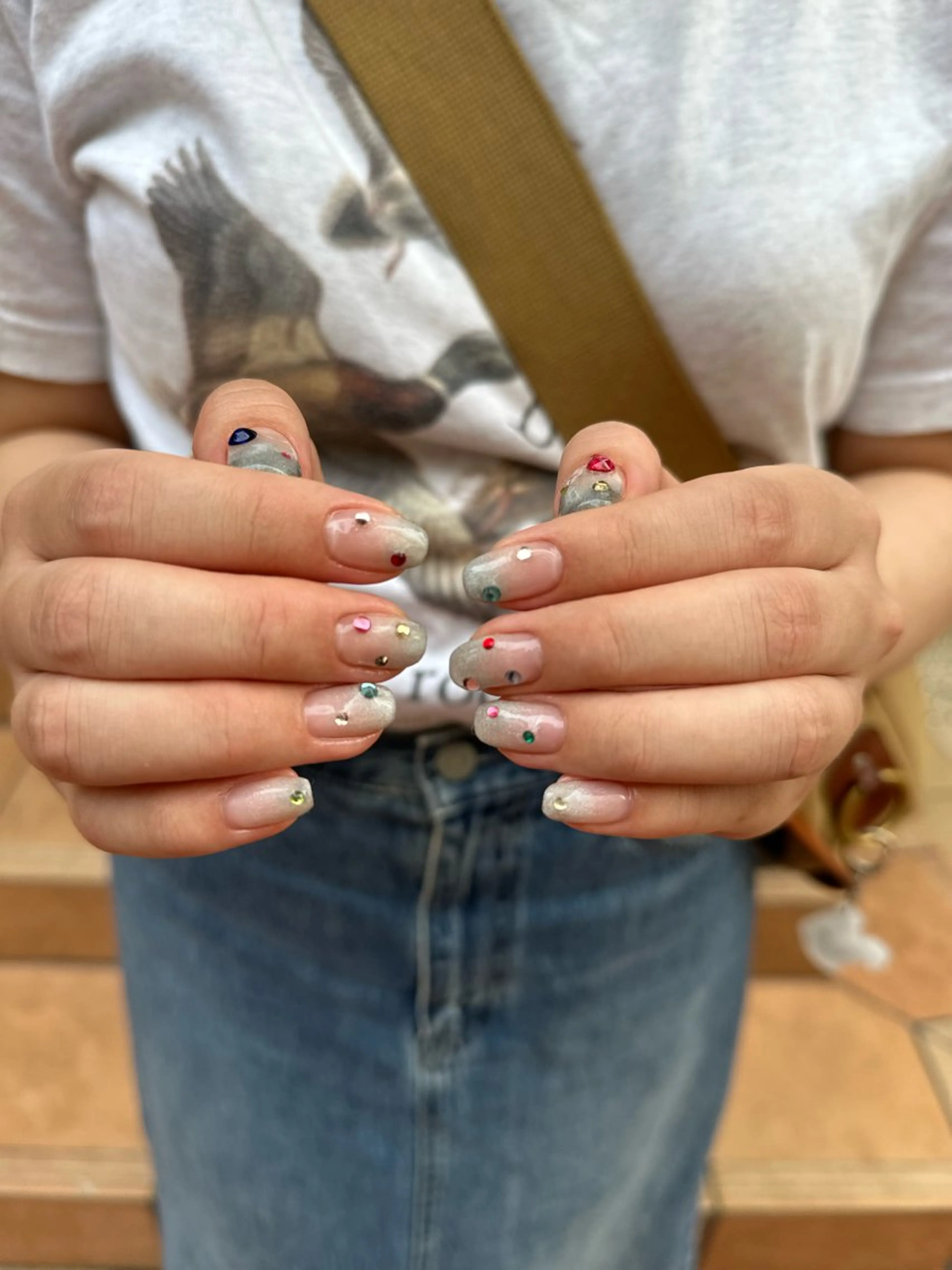 ネイル ストーンネイル unopulir Kahoのネイルデザイン