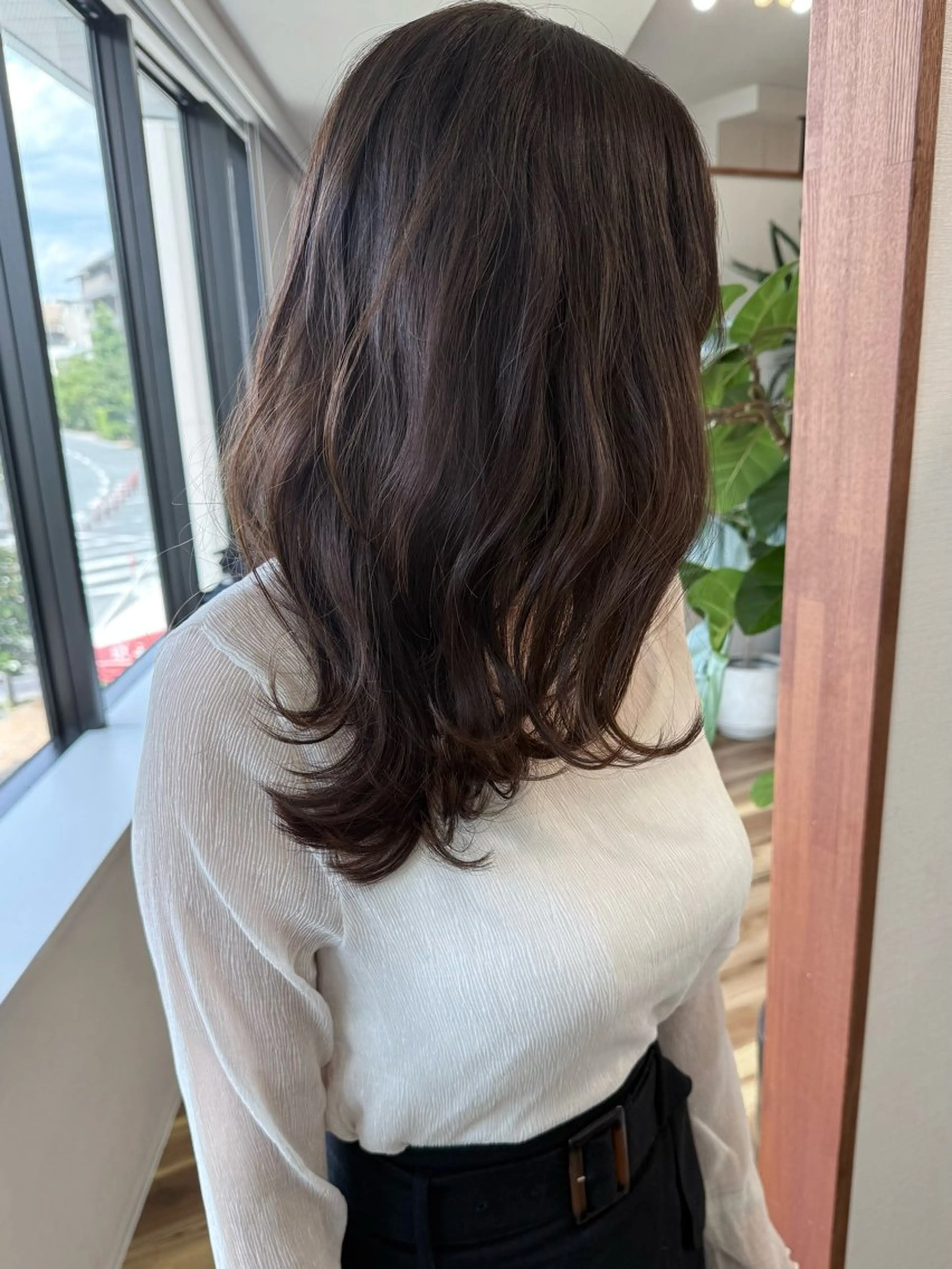 セミロング カラー カット ヘアカラー 田室 和幸のヘアスタイル