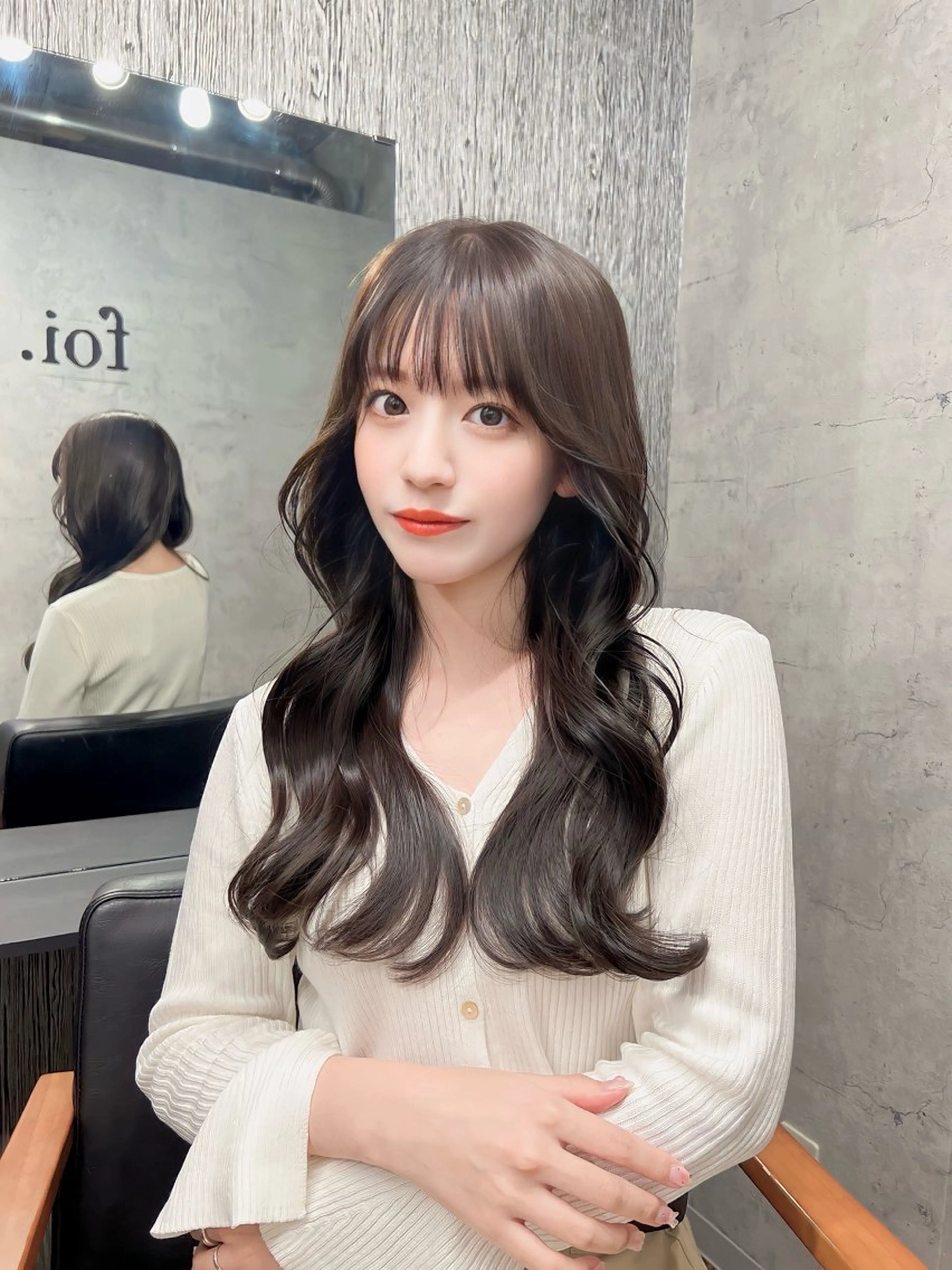 ロング カラー ヘアアレンジ 韓国レイヤー/ 顔周り💕田中将吾のヘアスタイル