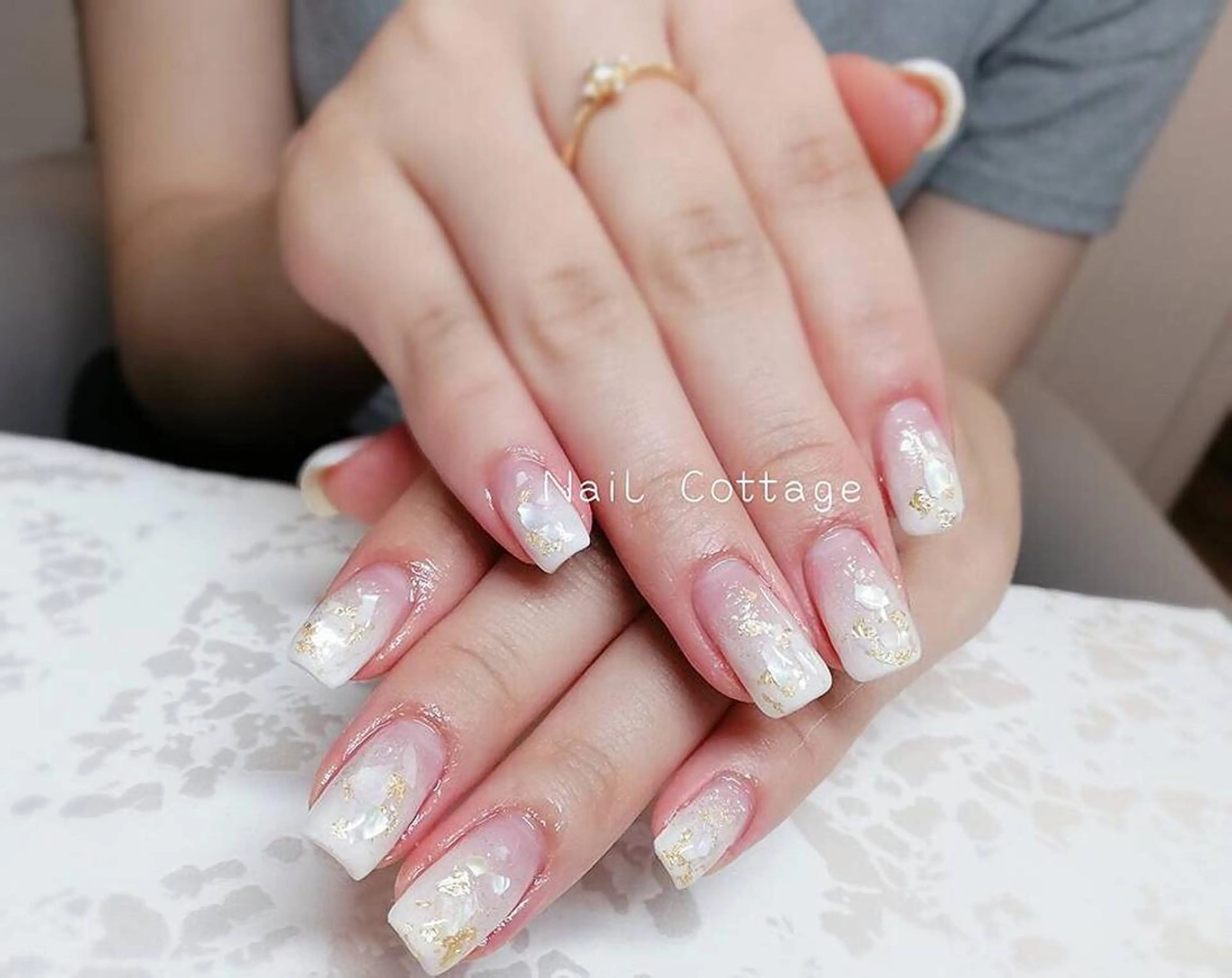 ネイル アートネイル ハート キラキラネイル 韓国ネイル Nail cottageのネイルデザイン