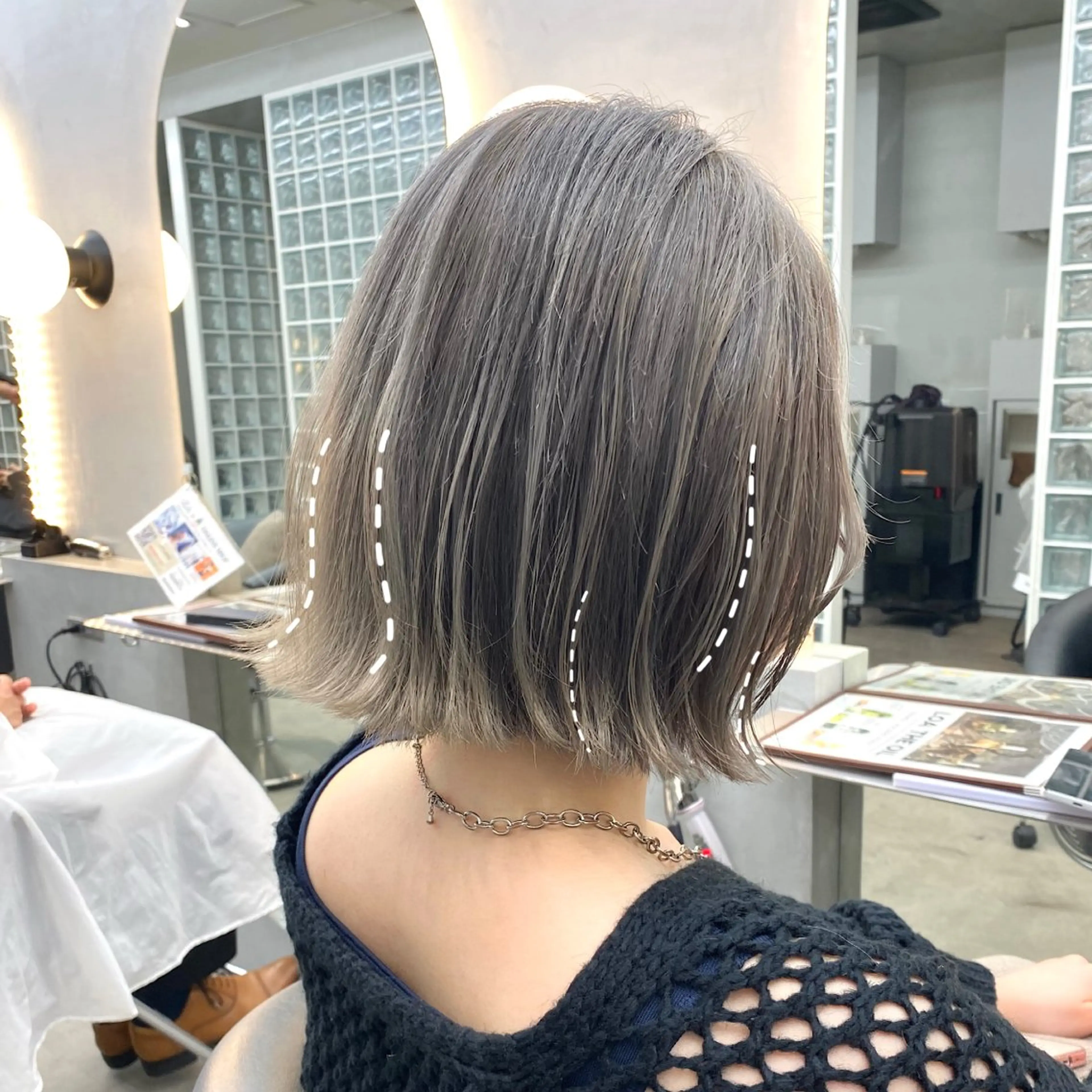 ミディアム ヘアカラー トリートメント レイヤー/艶髪 縮毛矯正🌱  赤石のヘアスタイル