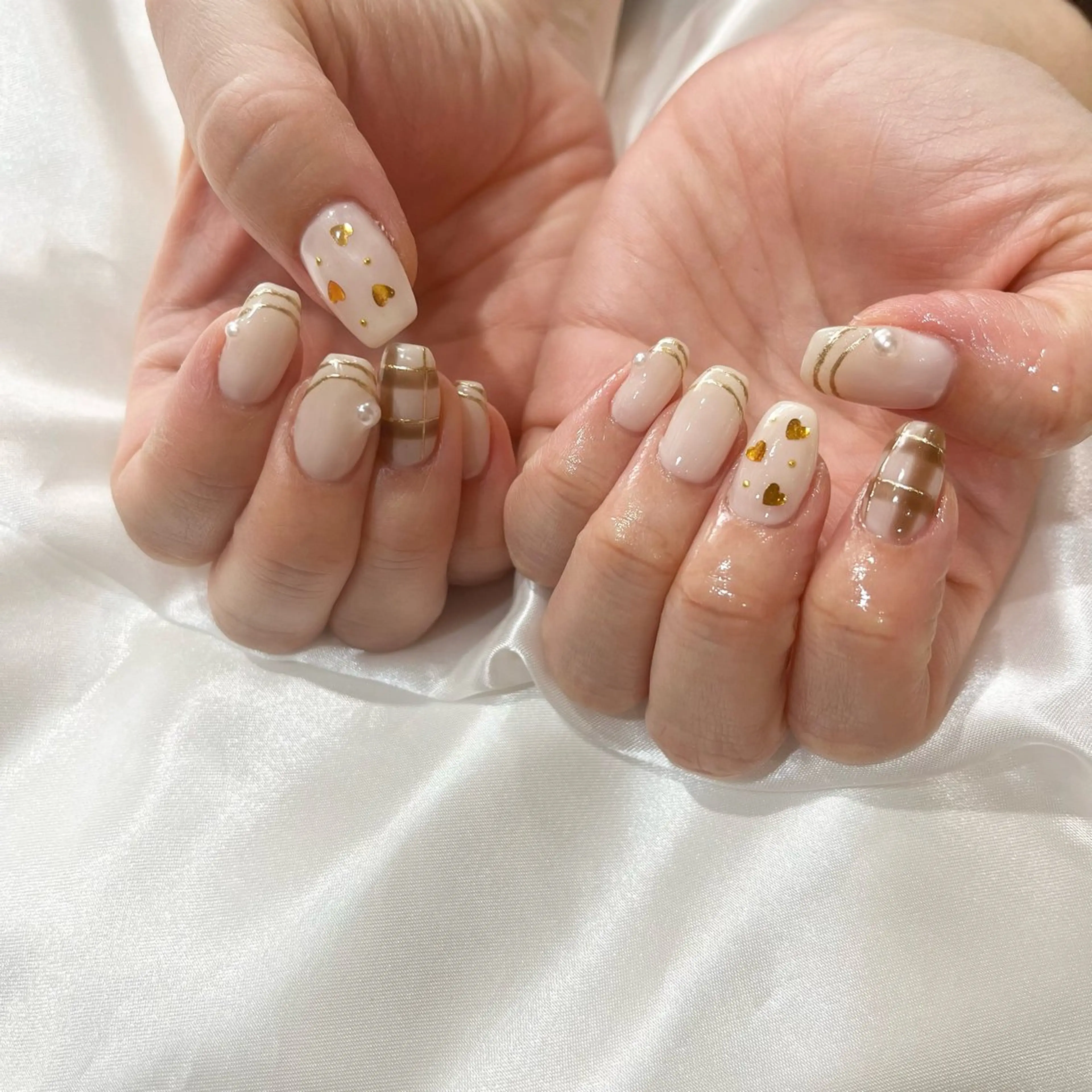 ネイル ハート ホログラムネイル ハンドネイル フットネイル nailsister ただのネイルデザイン