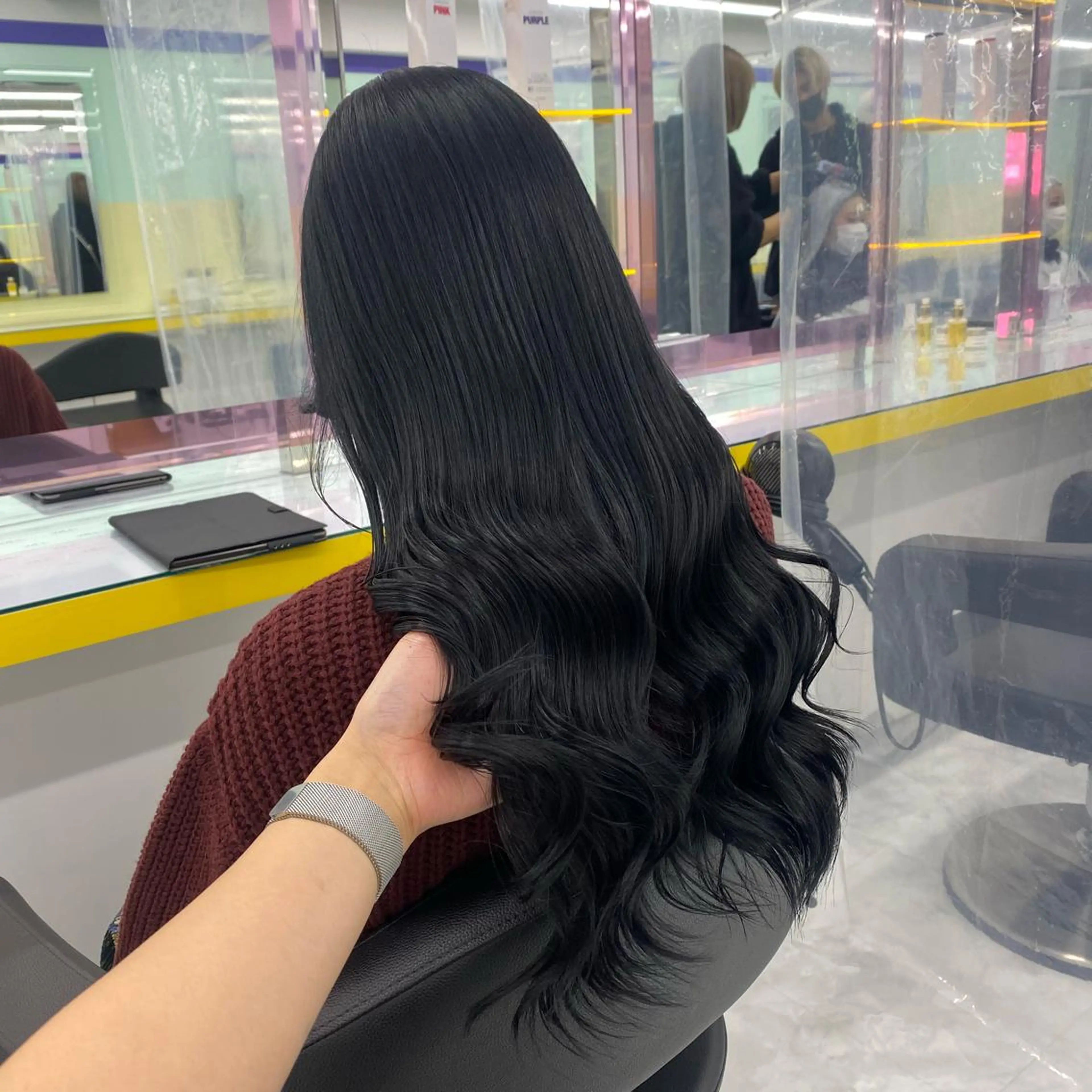 セミロング カラー ヘアアレンジ ヘアカラー トリートメント GOTODAY shair salon 横浜mare店所属・mai🍑暖色カラー /レイヤー💖のヘアスタイル