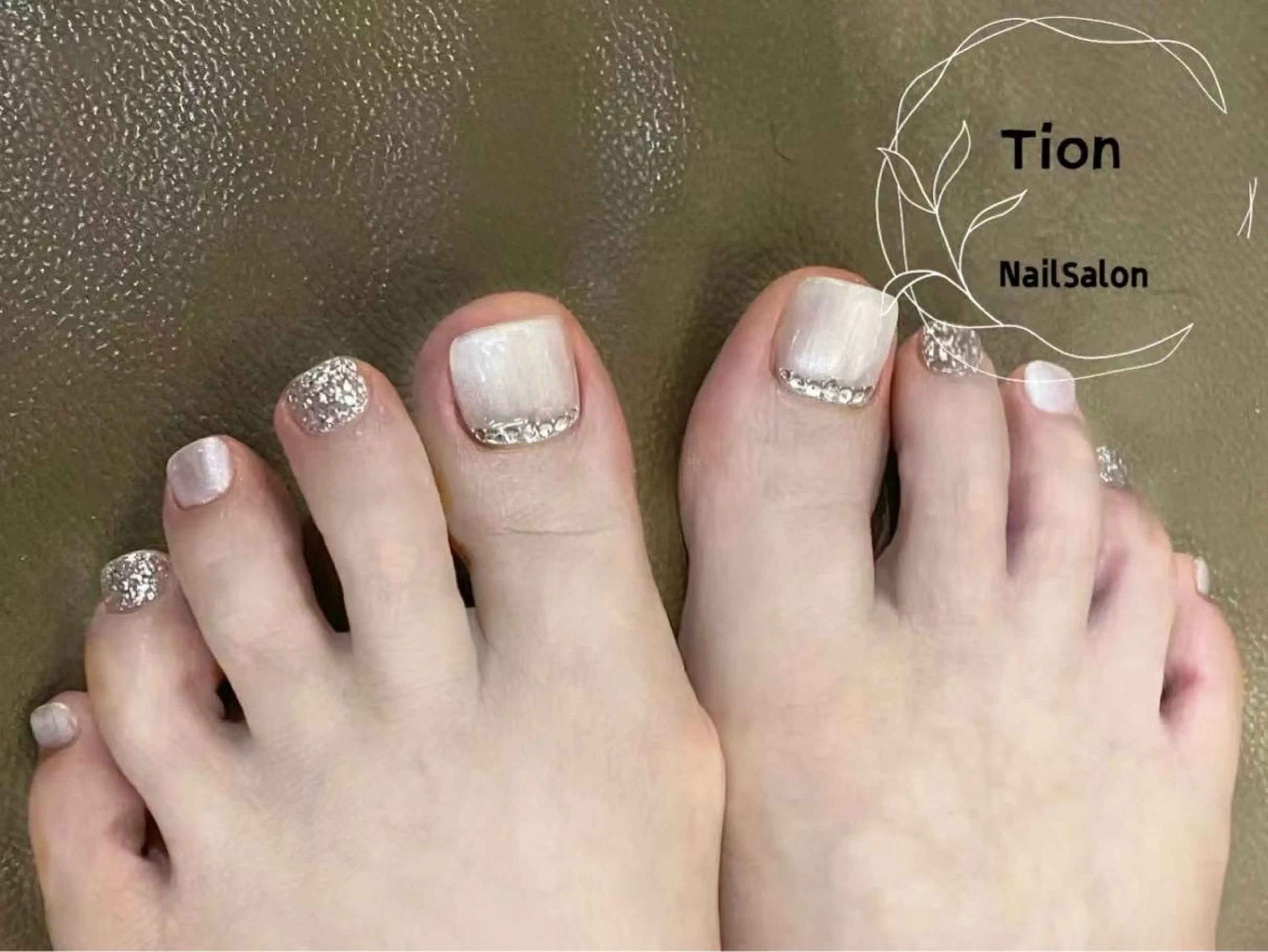 ネイル チークネイル 長さ出し フットネイル フレンチネイル ジェルネイル Nailsalon Tion武蔵小杉店のネイルデザイン